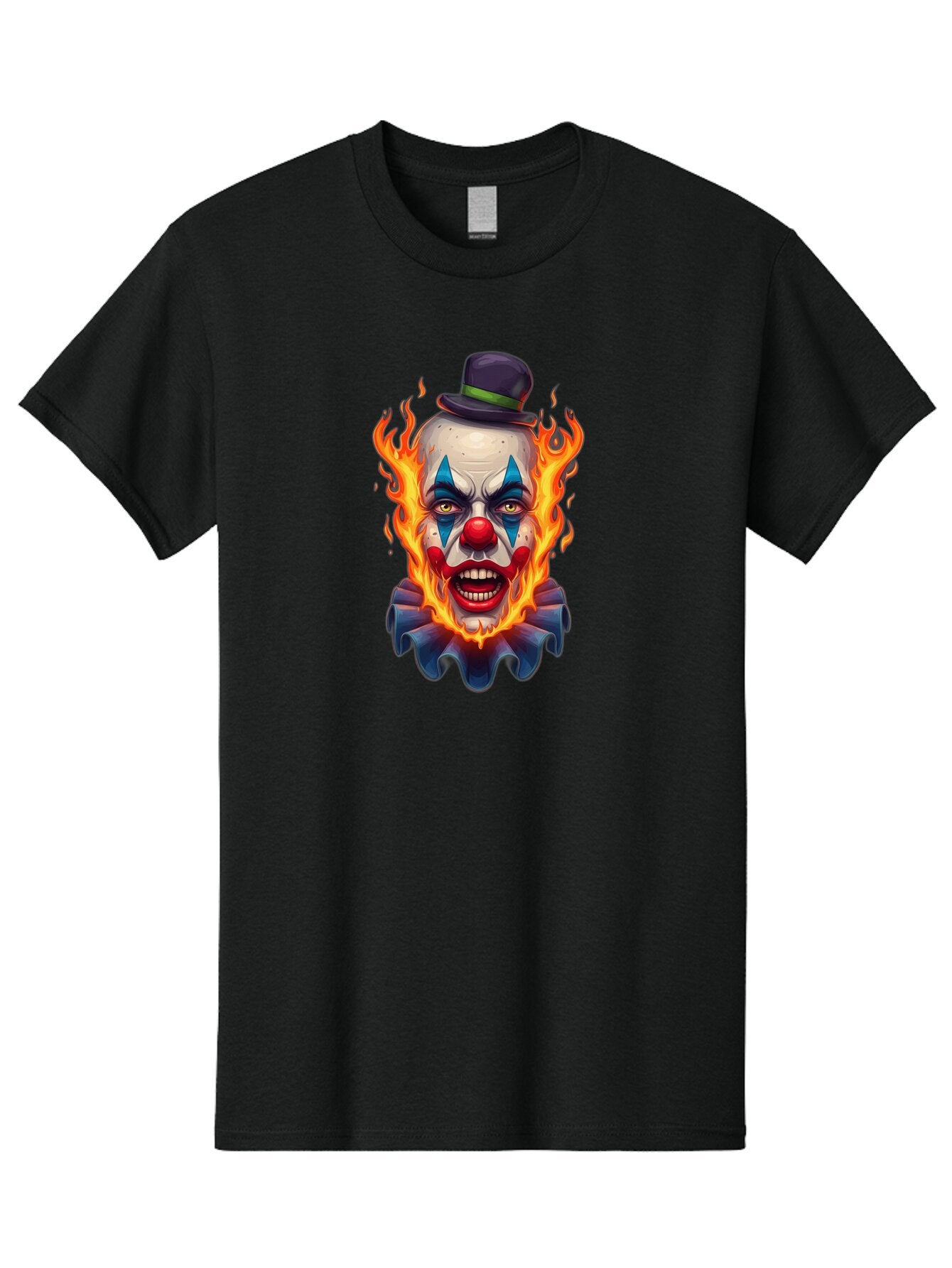 Flaming-Clown-Portrait Men'S Graphic Tee, 100% Cotton, Comfortable Casual Summer Wear, Machine Washable, Vintage Camera, Old Camera, Antique Camera, Black Camera, Classic Photography, Photography Equipment, Nostalgic Device, Film Camera, Bao414 11