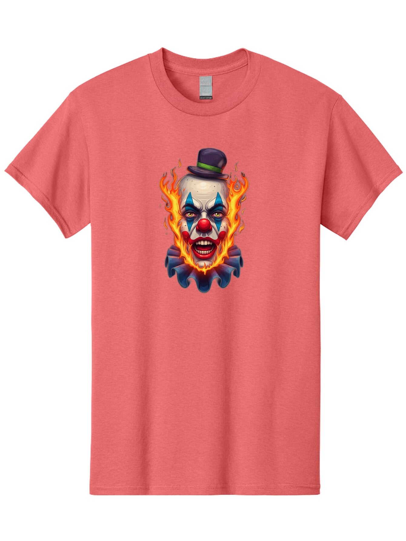 Flaming-Clown-Portrait Men'S Graphic Tee, 100% Cotton, Comfortable Casual Summer Wear, Machine Washable, Vintage Camera, Old Camera, Antique Camera, Black Camera, Classic Photography, Photography Equipment, Nostalgic Device, Film Camera, Bao414 6