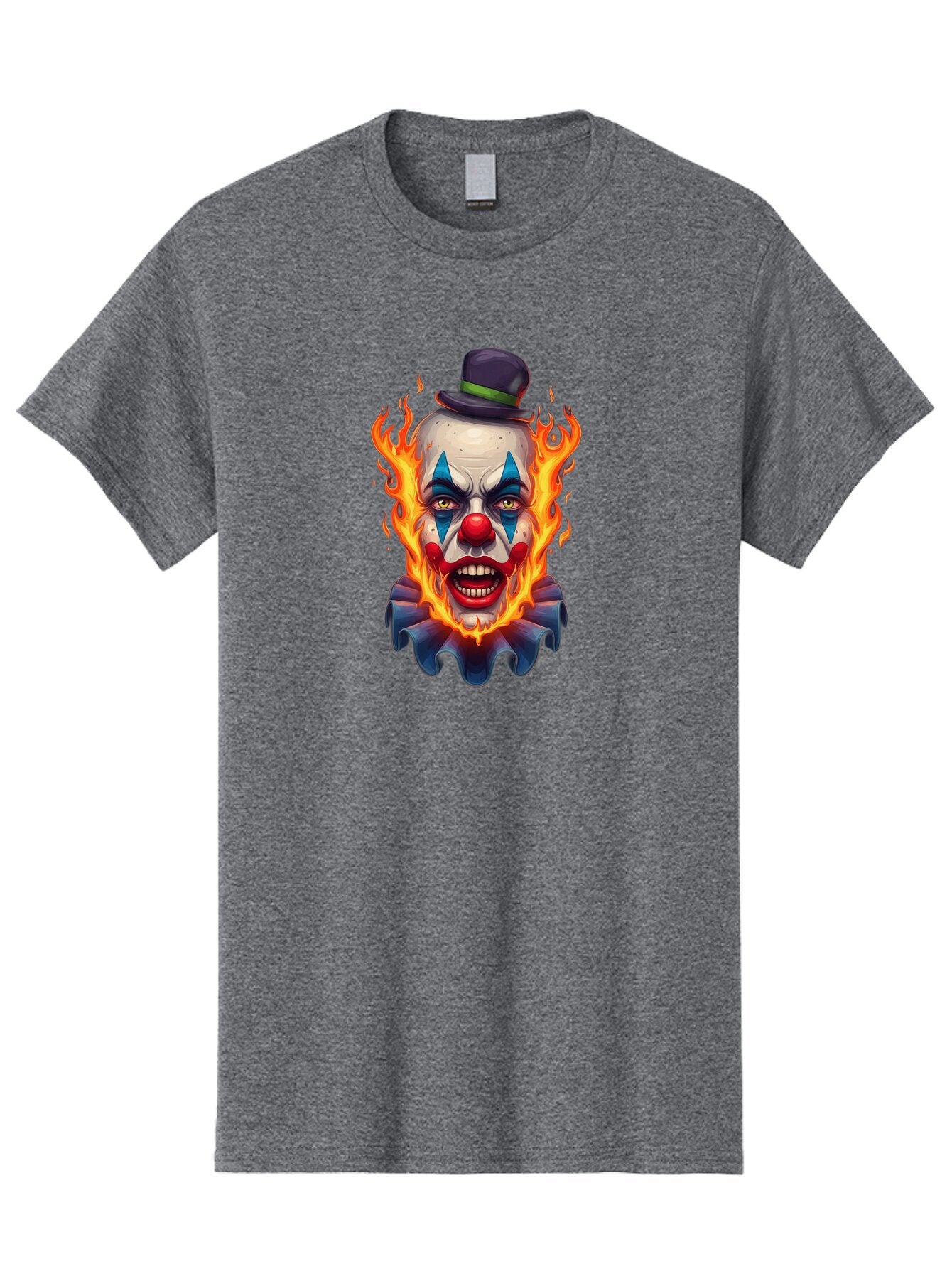 Flaming-Clown-Portrait Men'S Graphic Tee, 100% Cotton, Comfortable Casual Summer Wear, Machine Washable, Vintage Camera, Old Camera, Antique Camera, Black Camera, Classic Photography, Photography Equipment, Nostalgic Device, Film Camera, Bao414