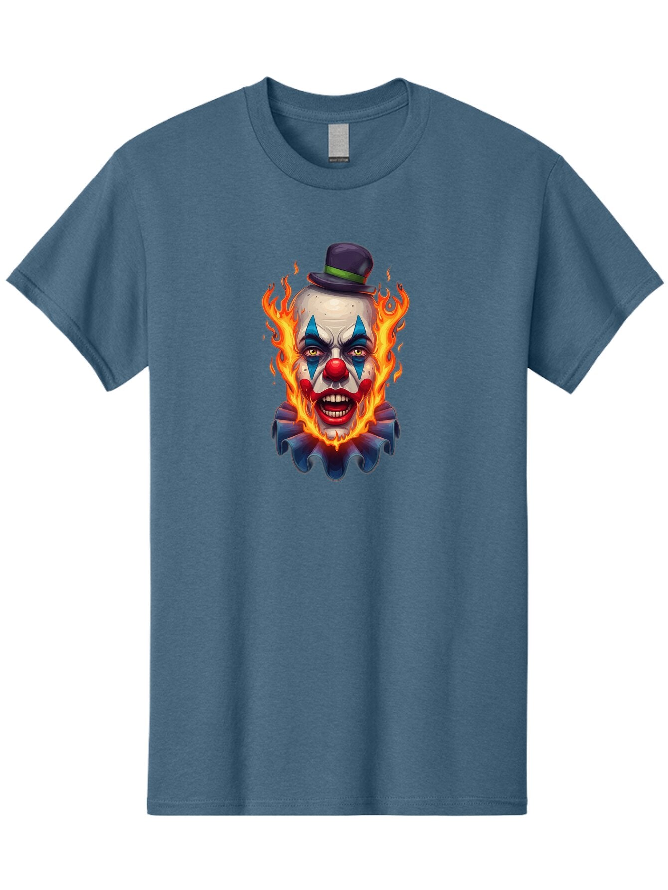 Flaming-Clown-Portrait Men'S Graphic Tee, 100% Cotton, Comfortable Casual Summer Wear, Machine Washable, Vintage Camera, Old Camera, Antique Camera, Black Camera, Classic Photography, Photography Equipment, Nostalgic Device, Film Camera, Bao414 9