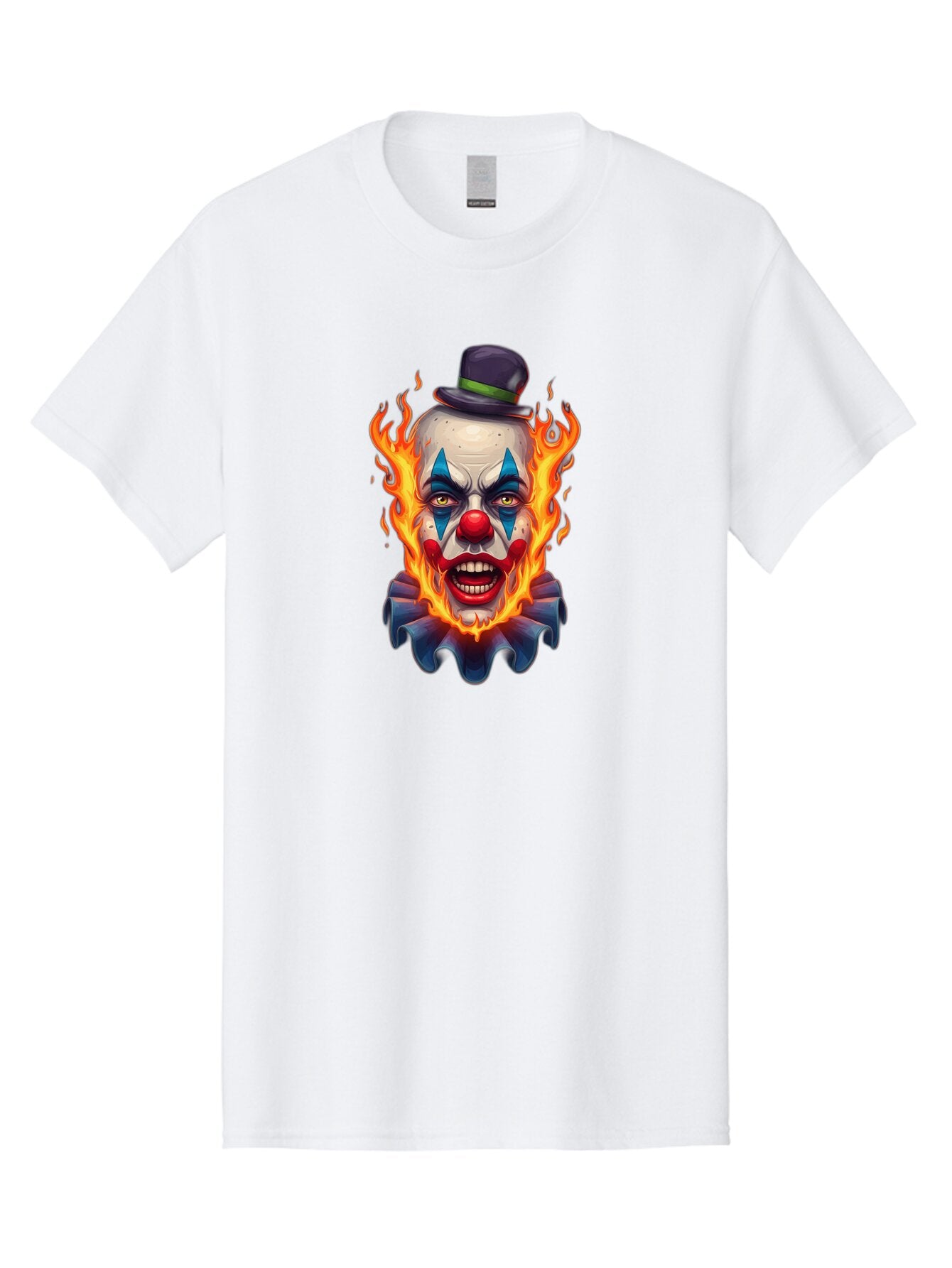 Flaming-Clown-Portrait Men'S Graphic Tee, 100% Cotton, Comfortable Casual Summer Wear, Machine Washable, Vintage Camera, Old Camera, Antique Camera, Black Camera, Classic Photography, Photography Equipment, Nostalgic Device, Film Camera, Bao414 14
