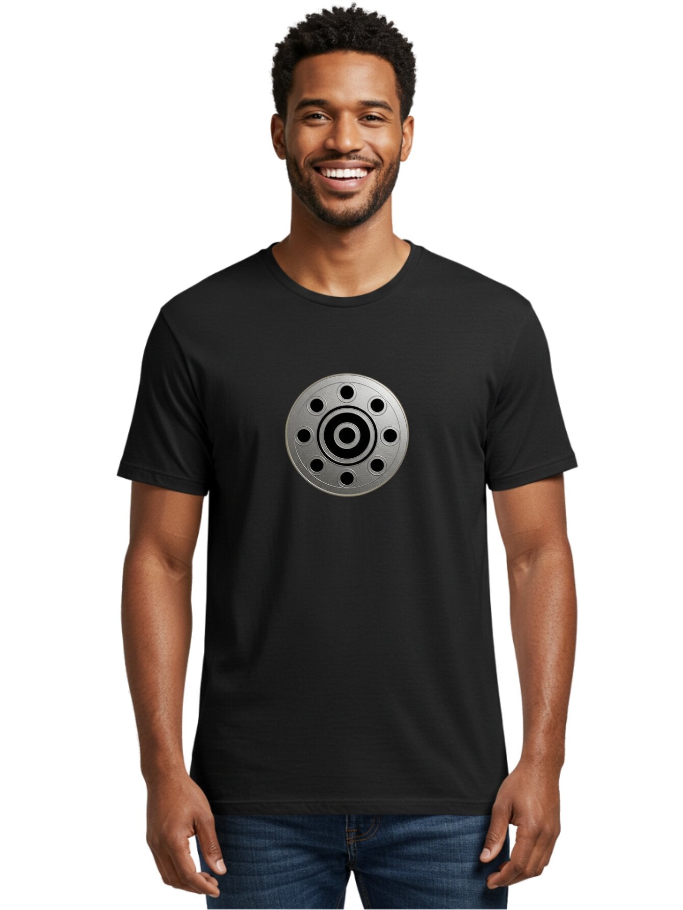 Flange-Bearing Men'S Graphic Tee, 100% Cotton, Comfortable Casual Summer Wear, Machine Washable, Vintage Camera, Old Camera, Antique Camera, Black Camera, Classic Photography, Photography Equipment, Nostalgic Device, Film Camera, Camera Art Bao415 22