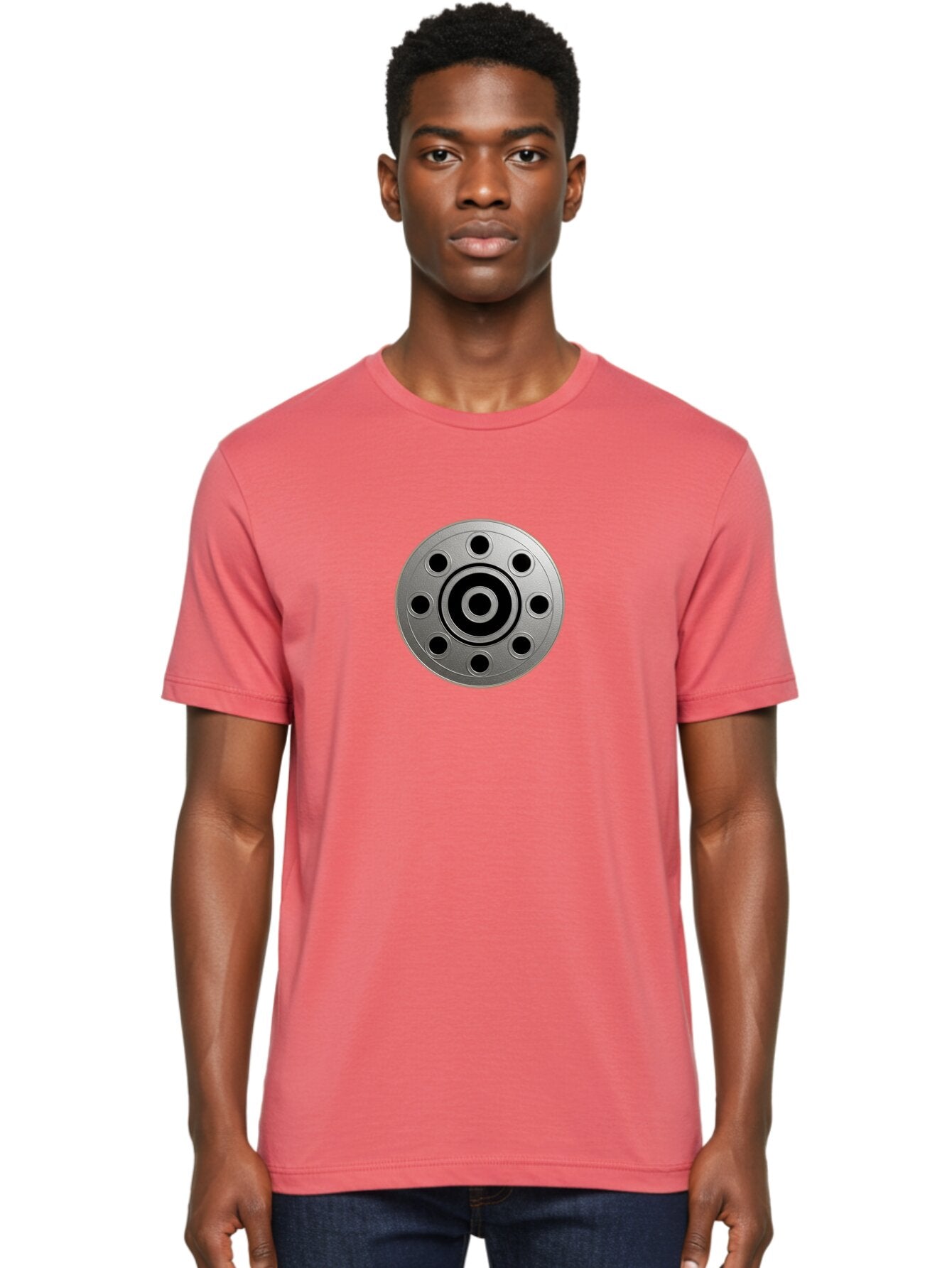 Flange-Bearing Men'S Graphic Tee, 100% Cotton, Comfortable Casual Summer Wear, Machine Washable, Vintage Camera, Old Camera, Antique Camera, Black Camera, Classic Photography, Photography Equipment, Nostalgic Device, Film Camera, Camera Art Bao415 23