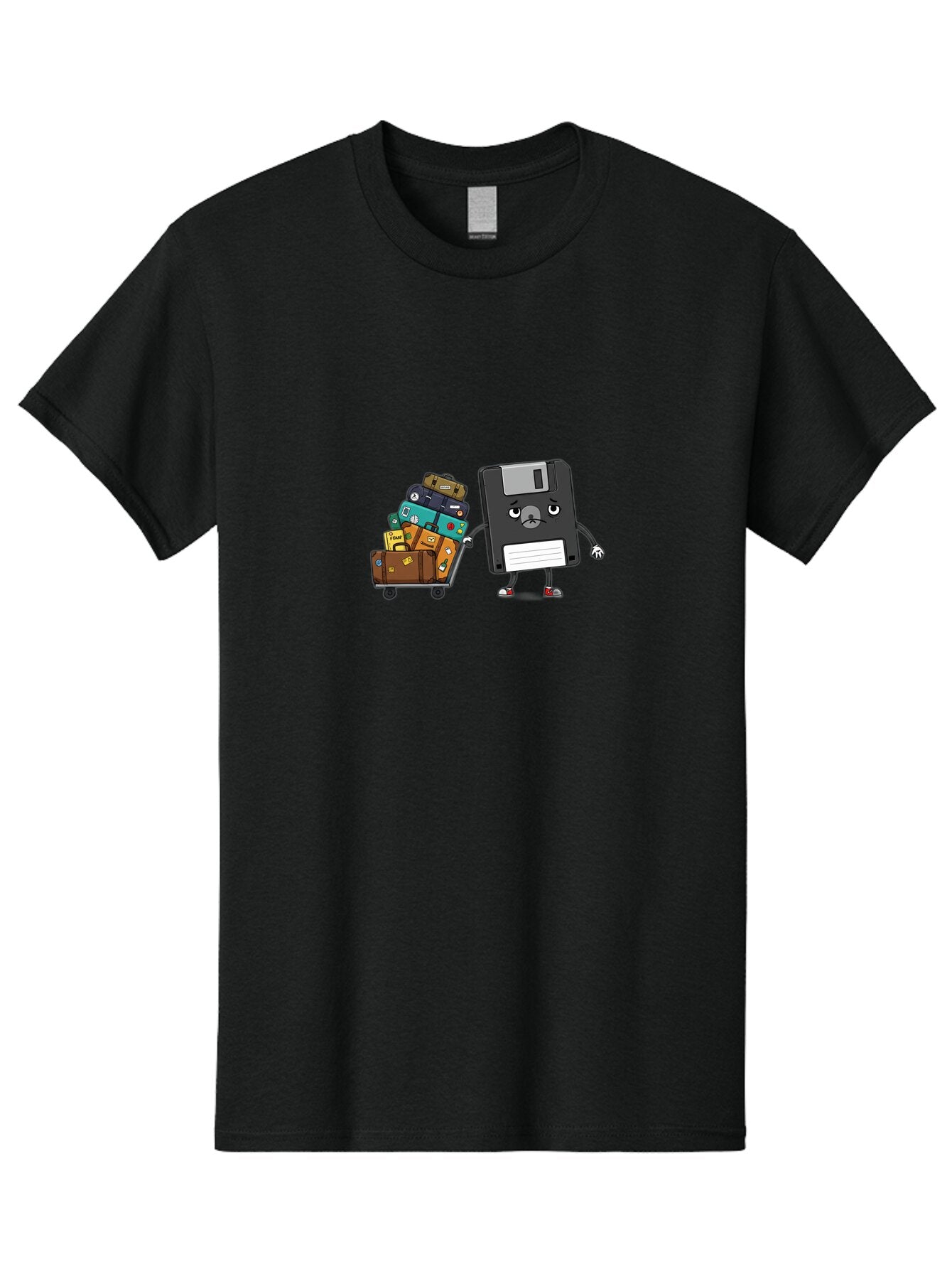 Floppy-Disk-1 Men'S Graphic Tee, 100% Cotton, Comfortable Casual Summer Wear, Machine Washable, Vintage Camera, Old Camera, Antique Camera, Black Camera, Classic Photography, Photography Equipment, Nostalgic Device, Film Camera, Camera Art Bao416 5