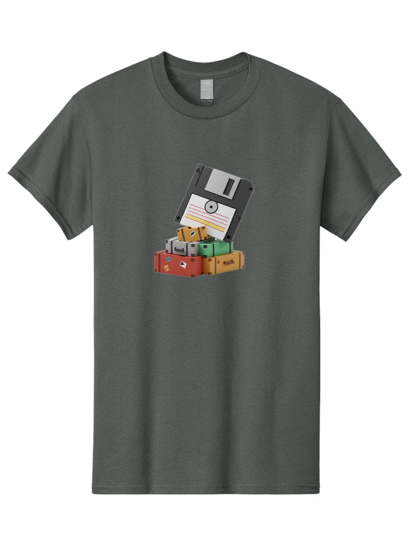Floppy-Disk-2 Men'S Graphic Tee, 100% Cotton, Comfortable Casual Summer Wear, Machine Washable, Vintage Camera, Old Camera, Antique Camera, Black Camera, Classic Photography, Photography Equipment, Nostalgic Device, Film Camera, Camera Art Bao417 4