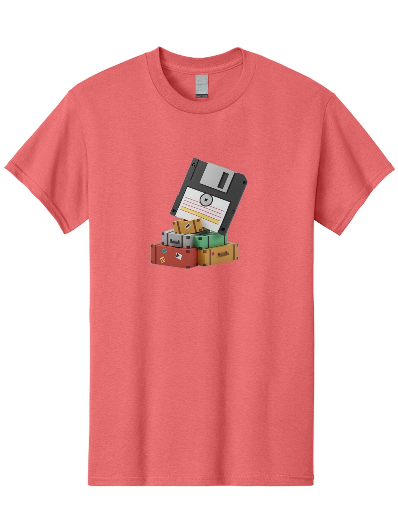 Floppy-Disk-2 Men'S Graphic Tee, 100% Cotton, Comfortable Casual Summer Wear, Machine Washable, Vintage Camera, Old Camera, Antique Camera, Black Camera, Classic Photography, Photography Equipment, Nostalgic Device, Film Camera, Camera Art Bao417 12