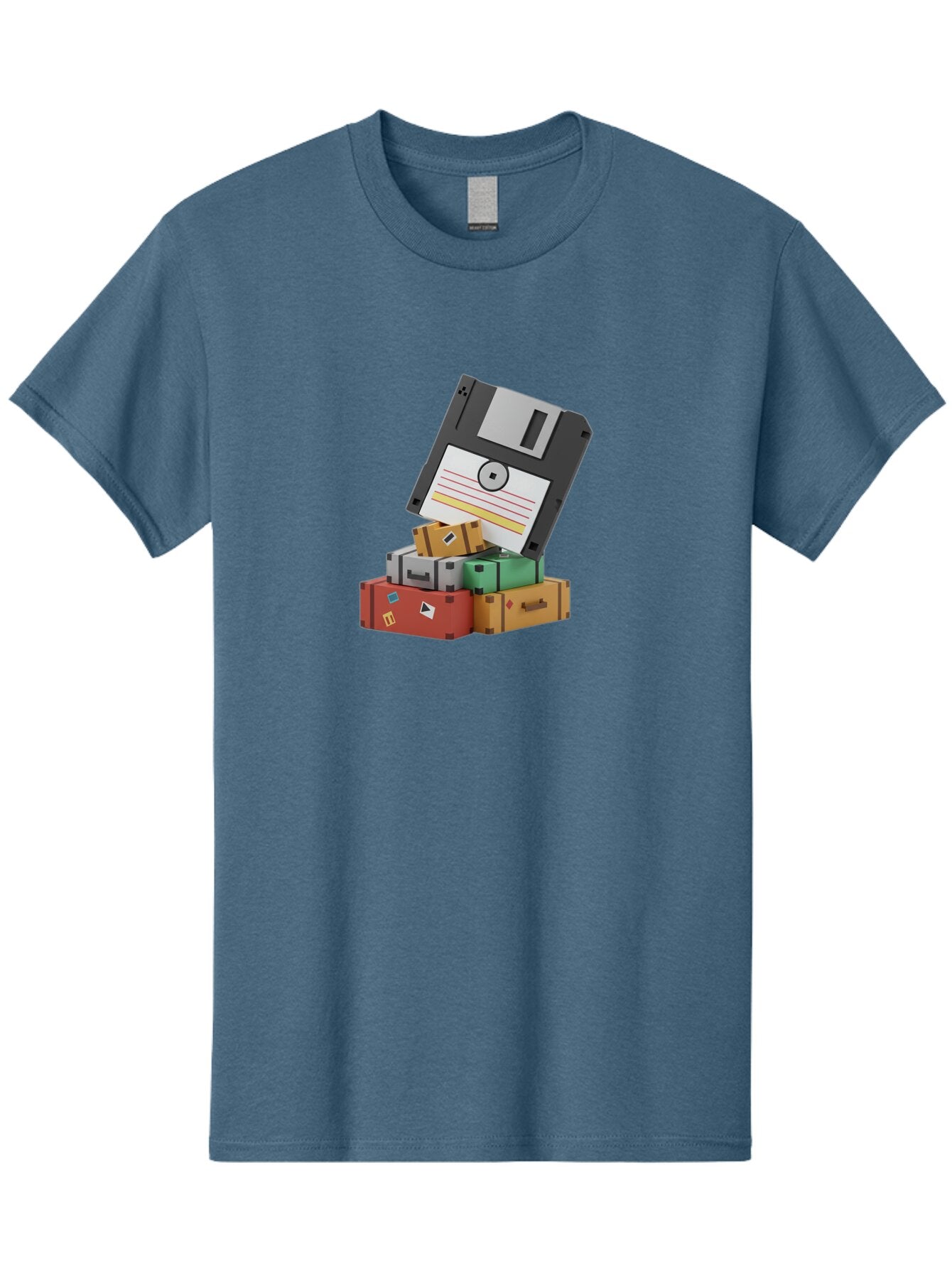 Floppy-Disk-2 Men'S Graphic Tee, 100% Cotton, Comfortable Casual Summer Wear, Machine Washable, Vintage Camera, Old Camera, Antique Camera, Black Camera, Classic Photography, Photography Equipment, Nostalgic Device, Film Camera, Camera Art Bao417 13