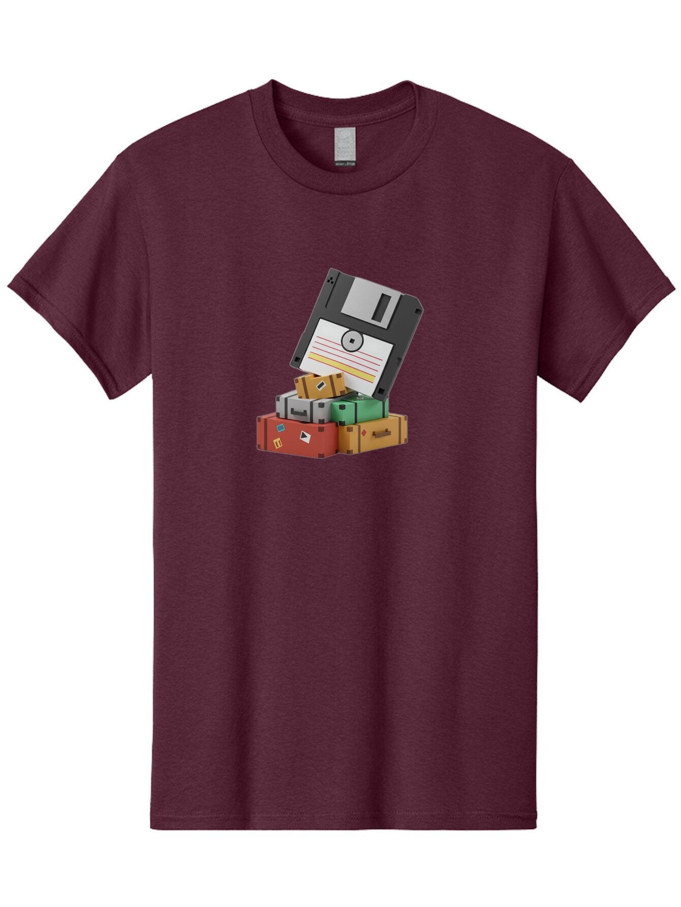 Floppy-Disk-2 Men'S Graphic Tee, 100% Cotton, Comfortable Casual Summer Wear, Machine Washable, Vintage Camera, Old Camera, Antique Camera, Black Camera, Classic Photography, Photography Equipment, Nostalgic Device, Film Camera, Camera Art Bao417 14