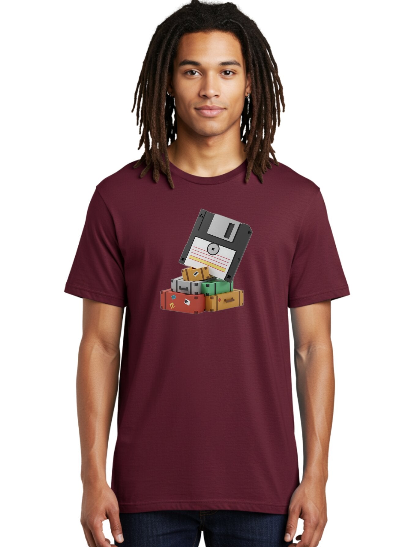 Floppy-Disk-2 Men'S Graphic Tee, 100% Cotton, Comfortable Casual Summer Wear, Machine Washable, Vintage Camera, Old Camera, Antique Camera, Black Camera, Classic Photography, Photography Equipment, Nostalgic Device, Film Camera, Camera Art Bao417 29