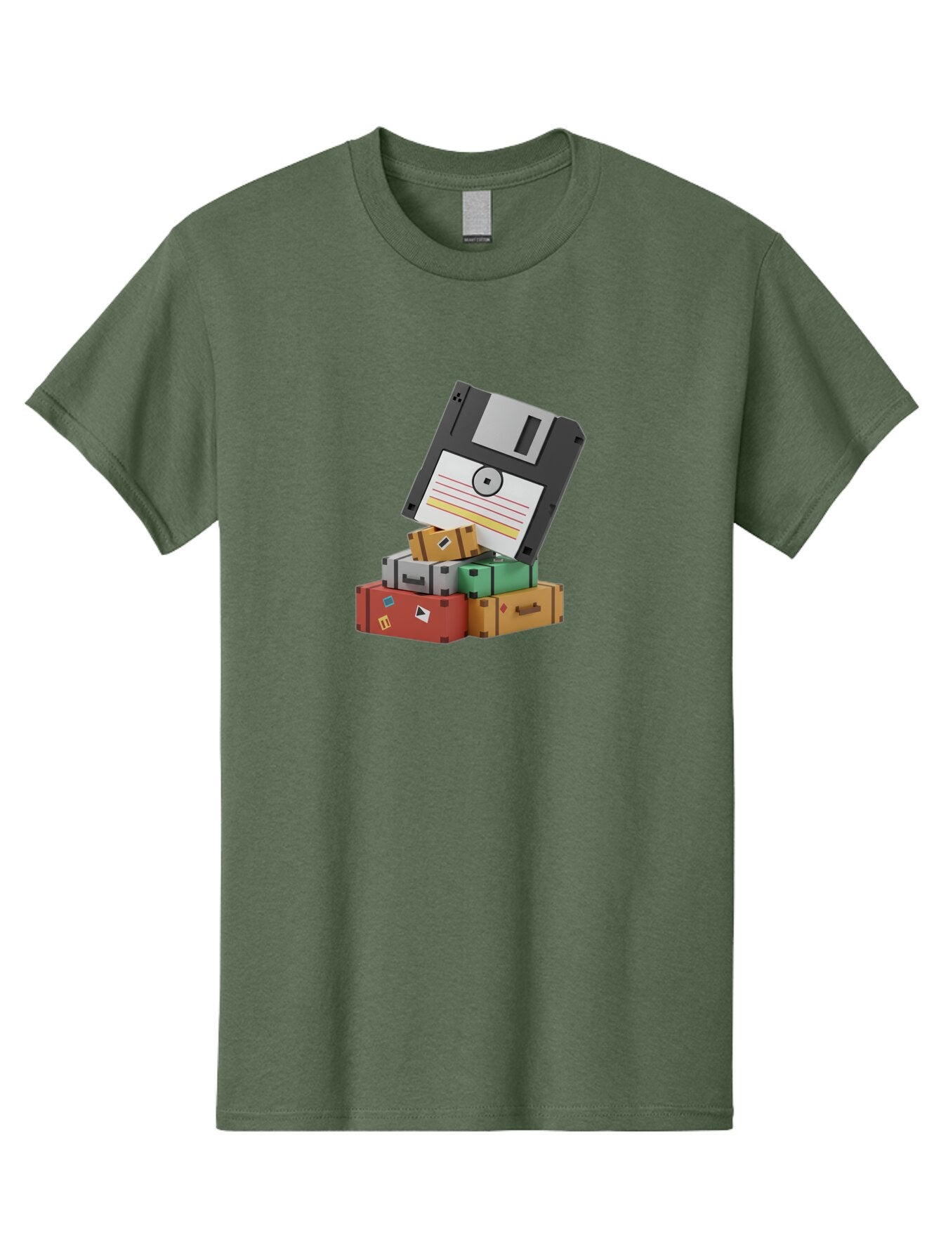 Floppy-Disk-2 Men'S Graphic Tee, 100% Cotton, Comfortable Casual Summer Wear, Machine Washable, Vintage Camera, Old Camera, Antique Camera, Black Camera, Classic Photography, Photography Equipment, Nostalgic Device, Film Camera, Camera Art Bao417 8