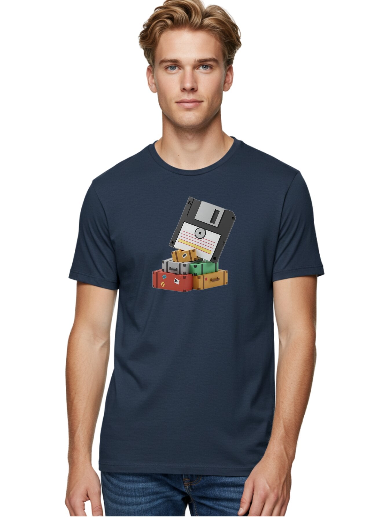 Floppy-Disk-2 Men'S Graphic Tee, 100% Cotton, Comfortable Casual Summer Wear, Machine Washable, Vintage Camera, Old Camera, Antique Camera, Black Camera, Classic Photography, Photography Equipment, Nostalgic Device, Film Camera, Camera Art Bao417 27
