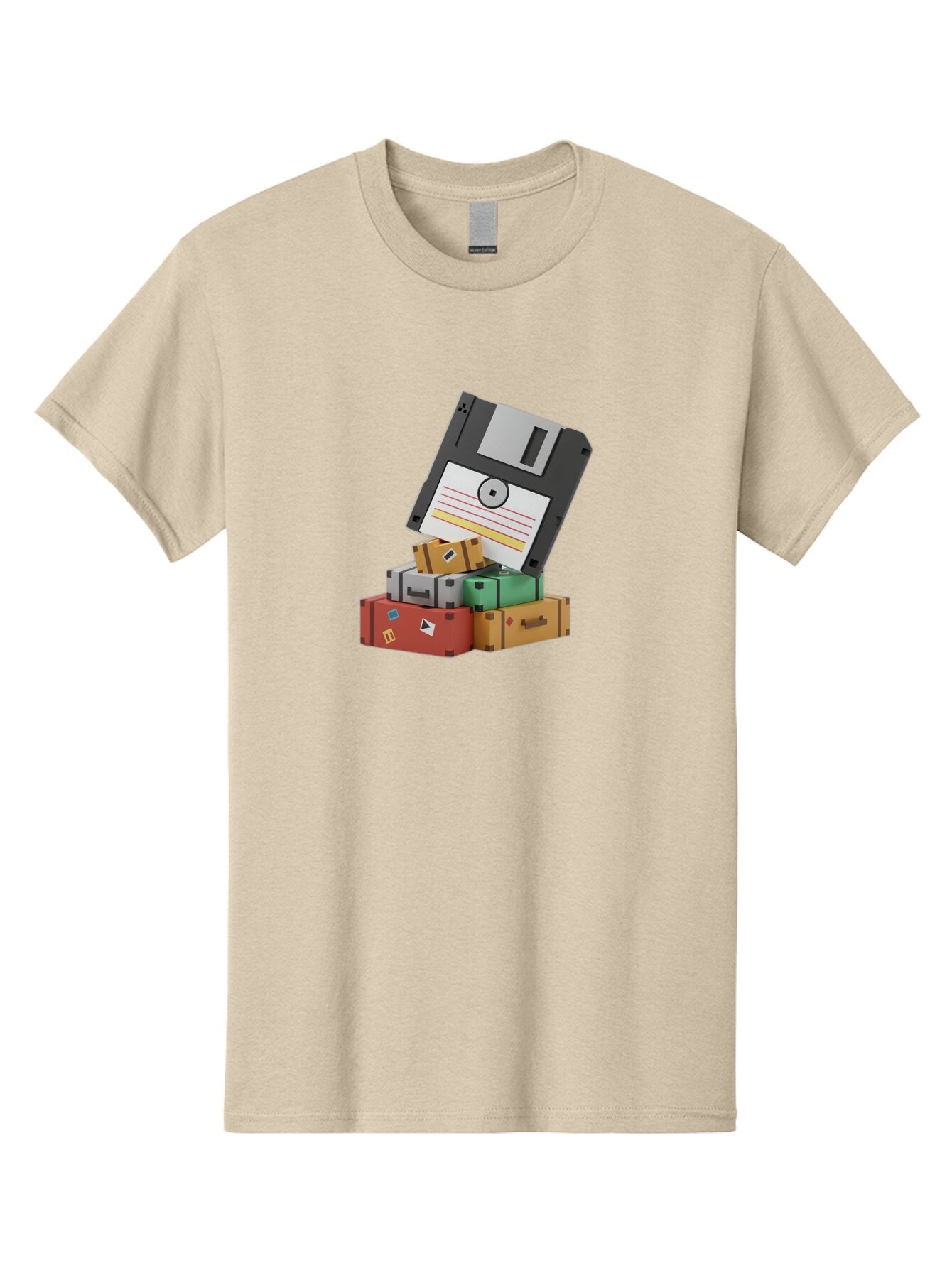 Floppy-Disk-2 Men'S Graphic Tee, 100% Cotton, Comfortable Casual Summer Wear, Machine Washable, Vintage Camera, Old Camera, Antique Camera, Black Camera, Classic Photography, Photography Equipment, Nostalgic Device, Film Camera, Camera Art Bao417 15