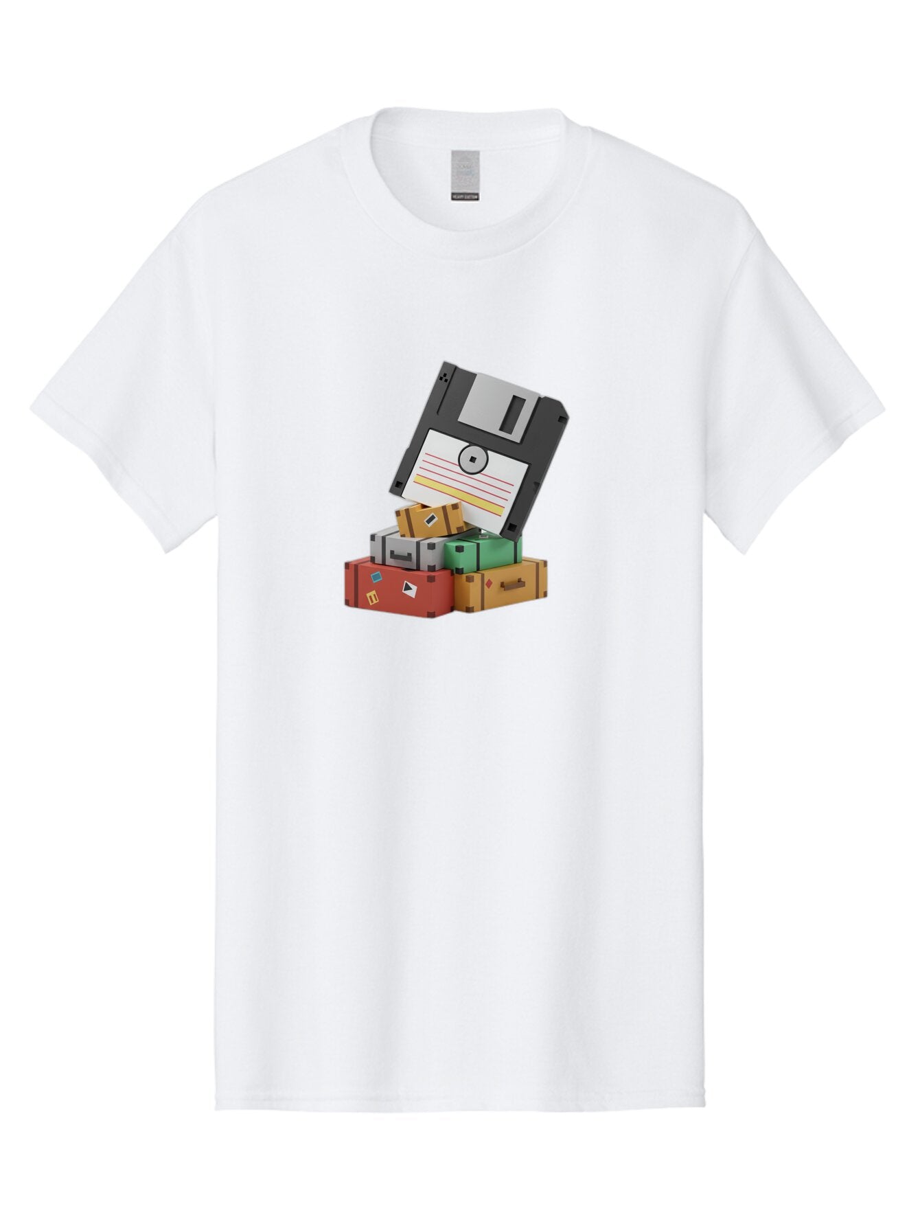 Floppy-Disk-2 Men'S Graphic Tee, 100% Cotton, Comfortable Casual Summer Wear, Machine Washable, Vintage Camera, Old Camera, Antique Camera, Black Camera, Classic Photography, Photography Equipment, Nostalgic Device, Film Camera, Camera Art Bao417 7