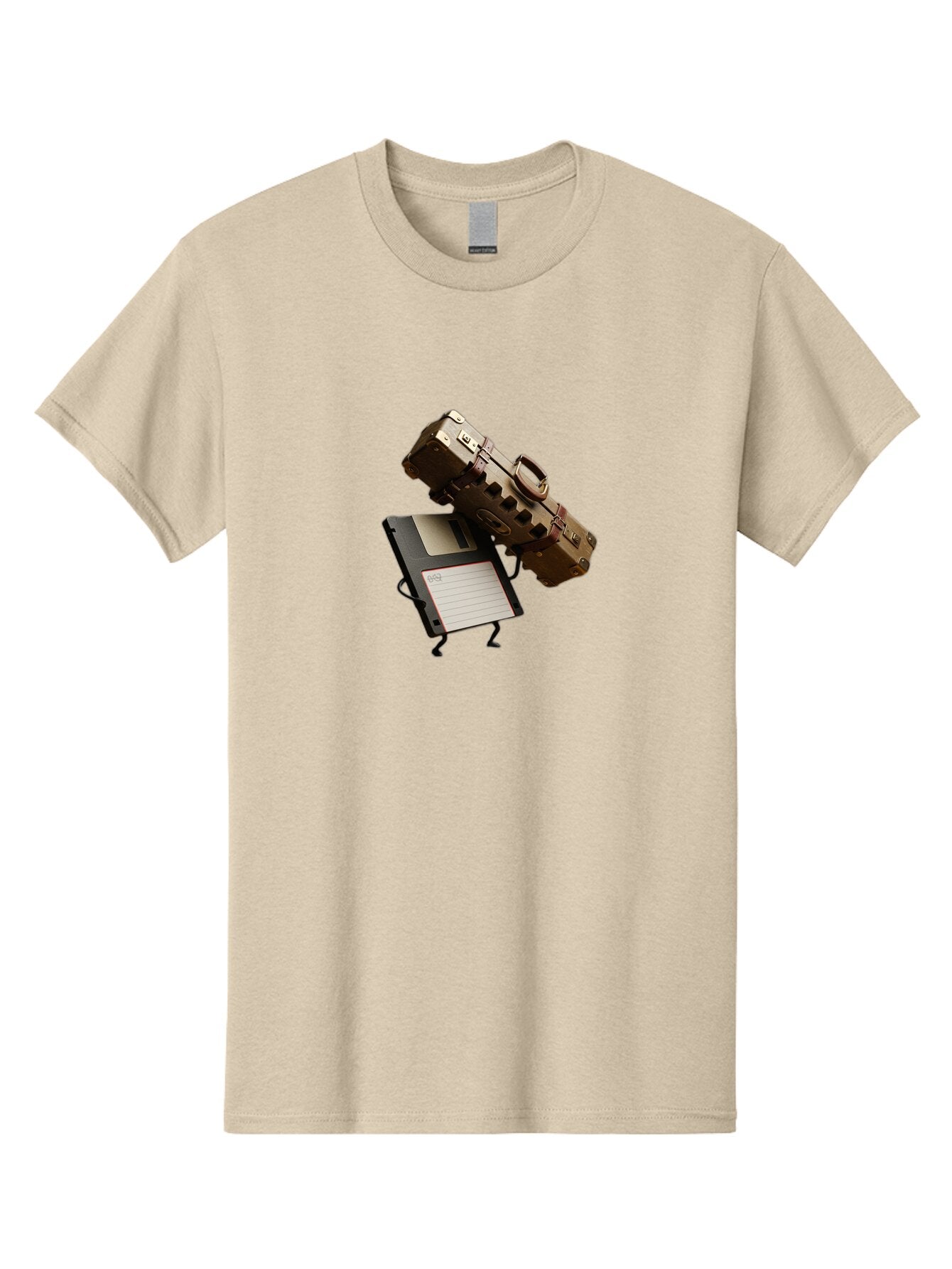 Floppy-Disk-And-Suitcase Men'S Graphic Tee, 100% Cotton, Comfortable Casual Summer Wear, Machine Washable, Vintage Camera, Old Camera, Antique Camera, Black Camera, Classic Photography, Photography Equipment, Nostalgic Device, Film Camera, Bao419 14