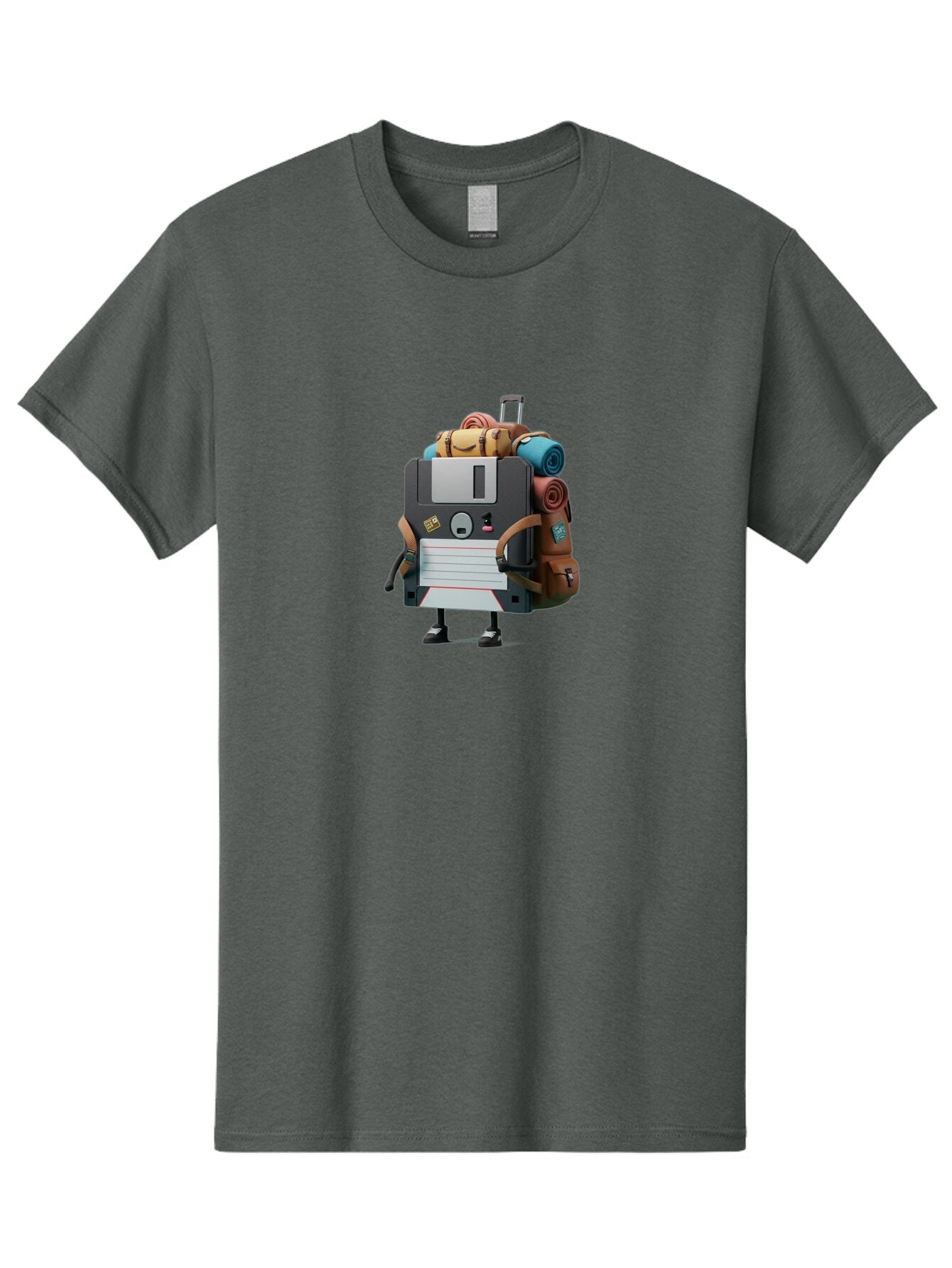 Floppy-Disk-Character Men'S Graphic Tee, 100% Cotton, Comfortable Casual Summer Wear, Machine Washable, Vintage Camera, Old Camera, Antique Camera, Black Camera, Classic Photography, Photography Equipment, Nostalgic Device, Film Camera, Bao420 9