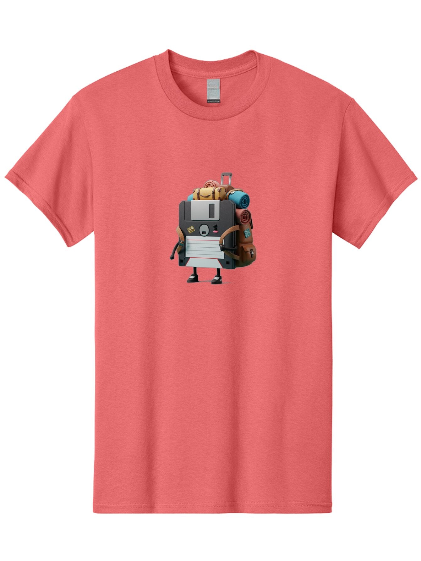 Floppy-Disk-Character Men'S Graphic Tee, 100% Cotton, Comfortable Casual Summer Wear, Machine Washable, Vintage Camera, Old Camera, Antique Camera, Black Camera, Classic Photography, Photography Equipment, Nostalgic Device, Film Camera, Bao420