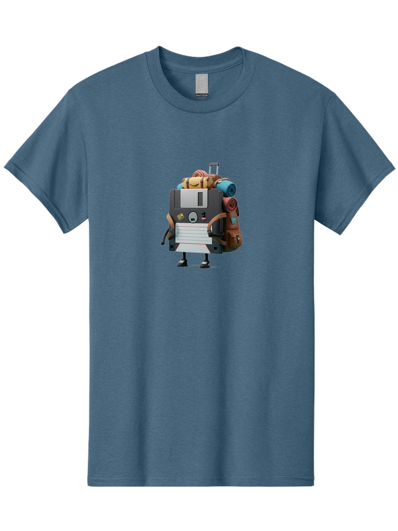 Floppy-Disk-Character Men'S Graphic Tee, 100% Cotton, Comfortable Casual Summer Wear, Machine Washable, Vintage Camera, Old Camera, Antique Camera, Black Camera, Classic Photography, Photography Equipment, Nostalgic Device, Film Camera, Bao420 3