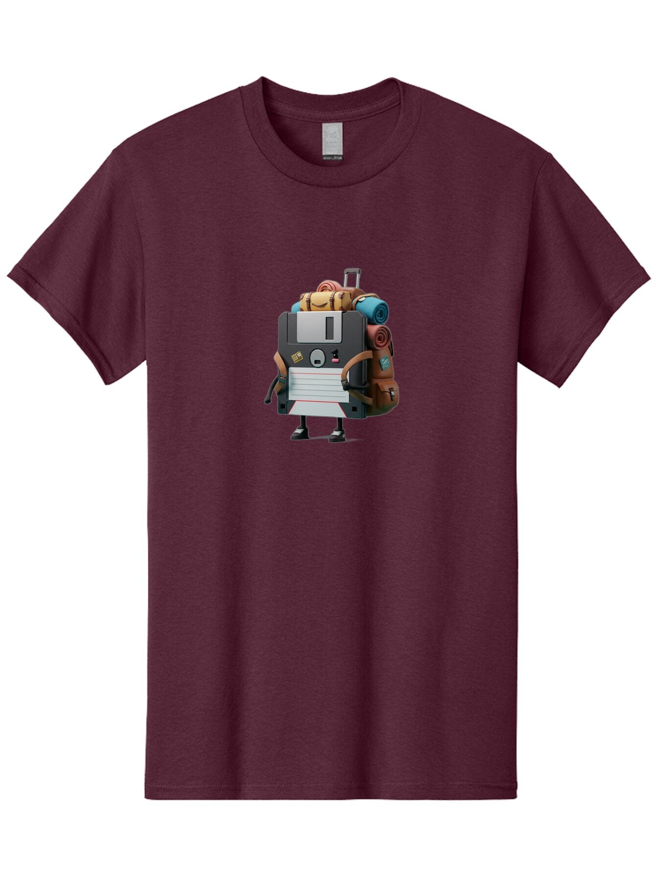 Floppy-Disk-Character Men'S Graphic Tee, 100% Cotton, Comfortable Casual Summer Wear, Machine Washable, Vintage Camera, Old Camera, Antique Camera, Black Camera, Classic Photography, Photography Equipment, Nostalgic Device, Film Camera, Bao420 15