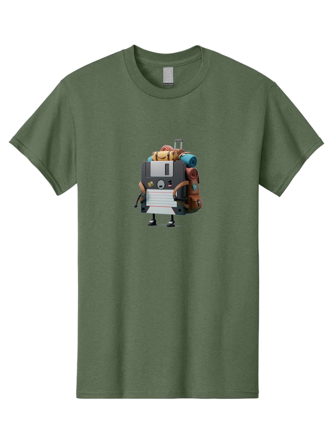 Floppy-Disk-Character Men'S Graphic Tee, 100% Cotton, Comfortable Casual Summer Wear, Machine Washable, Vintage Camera, Old Camera, Antique Camera, Black Camera, Classic Photography, Photography Equipment, Nostalgic Device, Film Camera, Bao420 12