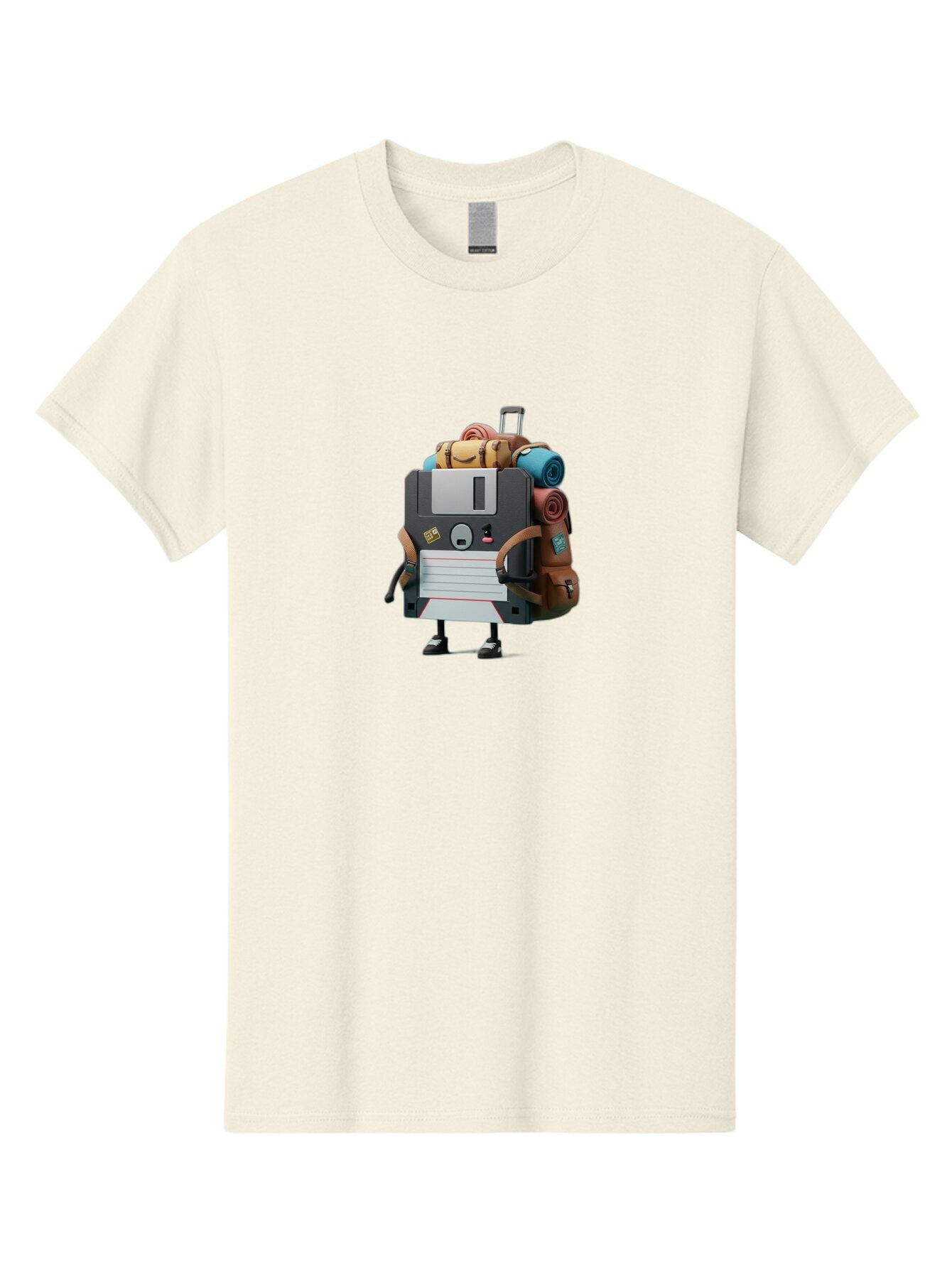 Floppy-Disk-Character Men'S Graphic Tee, 100% Cotton, Comfortable Casual Summer Wear, Machine Washable, Vintage Camera, Old Camera, Antique Camera, Black Camera, Classic Photography, Photography Equipment, Nostalgic Device, Film Camera, Bao420 6