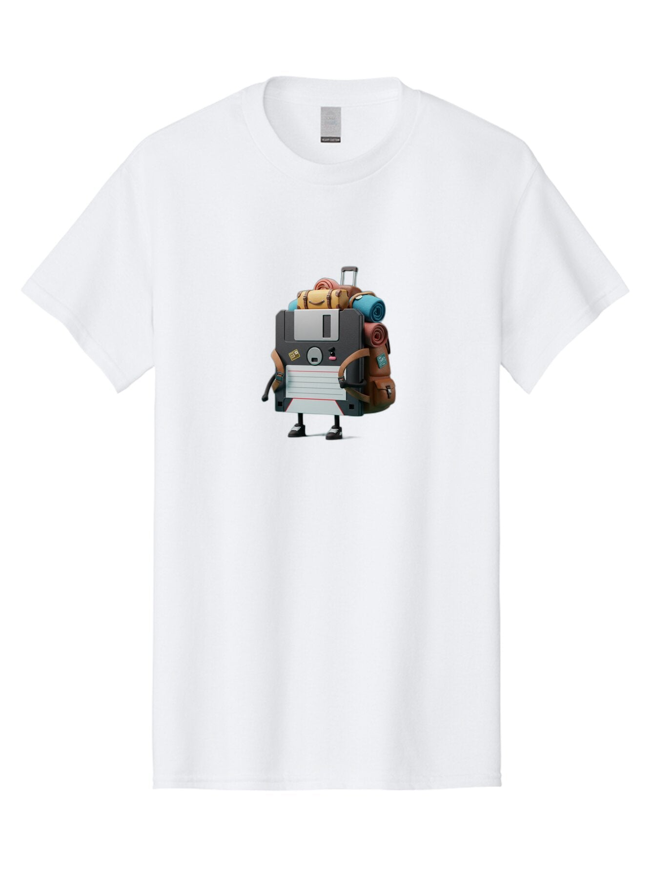 Floppy-Disk-Character Men'S Graphic Tee, 100% Cotton, Comfortable Casual Summer Wear, Machine Washable, Vintage Camera, Old Camera, Antique Camera, Black Camera, Classic Photography, Photography Equipment, Nostalgic Device, Film Camera, Bao420 11