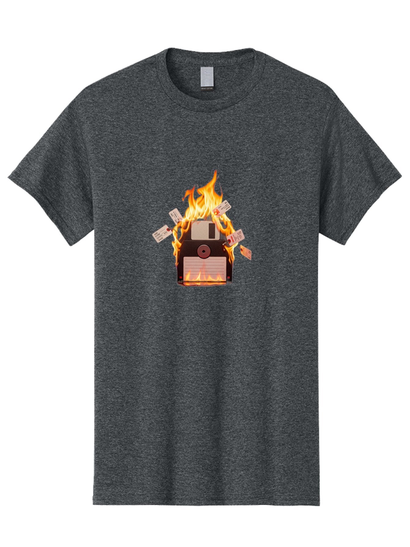 Floppy-Disk-On-Fire Men'S Graphic Tee, 100% Cotton, Comfortable Casual Summer Wear, Machine Washable, Vintage Camera, Old Camera, Antique Camera, Black Camera, Classic Photography, Photography Equipment, Nostalgic Device, Film Camera, Bao424 11
