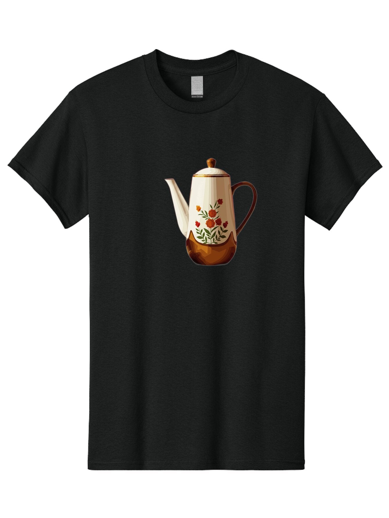 Floral-Coffee-Pot Men'S Graphic Tee, 100% Cotton, Comfortable Casual Summer Wear, Machine Washable, Vintage Camera, Old Camera, Antique Camera, Black Camera, Classic Photography, Photography Equipment, Nostalgic Device, Film Camera, Camera Art Bao428 11