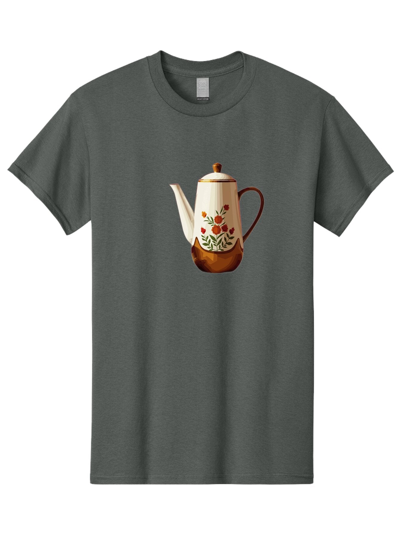 Floral-Coffee-Pot Men'S Graphic Tee, 100% Cotton, Comfortable Casual Summer Wear, Machine Washable, Vintage Camera, Old Camera, Antique Camera, Black Camera, Classic Photography, Photography Equipment, Nostalgic Device, Film Camera, Camera Art Bao428 8