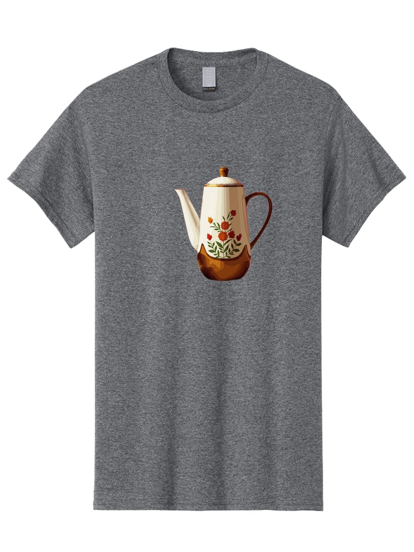 Floral-Coffee-Pot Men'S Graphic Tee, 100% Cotton, Comfortable Casual Summer Wear, Machine Washable, Vintage Camera, Old Camera, Antique Camera, Black Camera, Classic Photography, Photography Equipment, Nostalgic Device, Film Camera, Camera Art Bao428 6