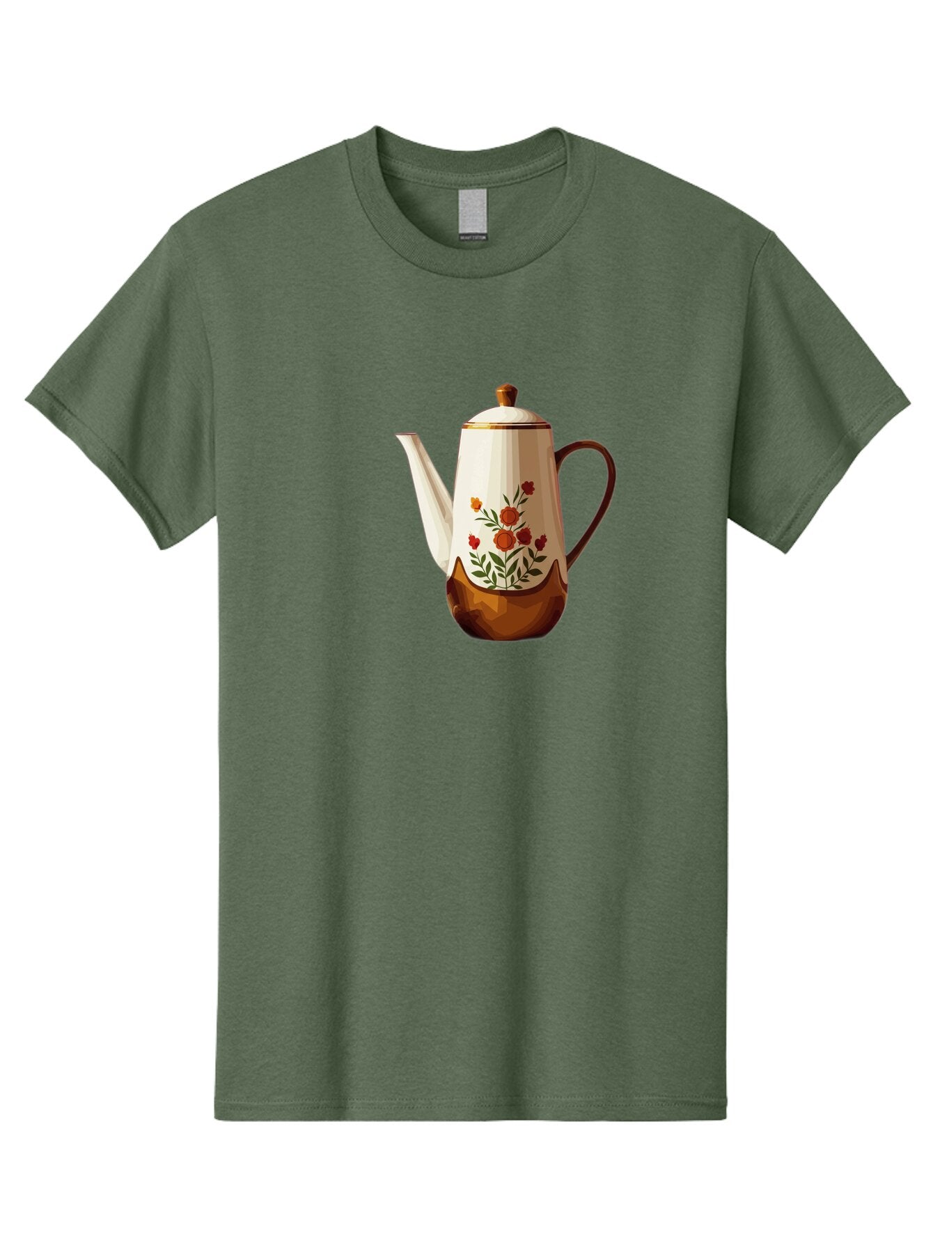 Floral-Coffee-Pot Men'S Graphic Tee, 100% Cotton, Comfortable Casual Summer Wear, Machine Washable, Vintage Camera, Old Camera, Antique Camera, Black Camera, Classic Photography, Photography Equipment, Nostalgic Device, Film Camera, Camera Art Bao428 4