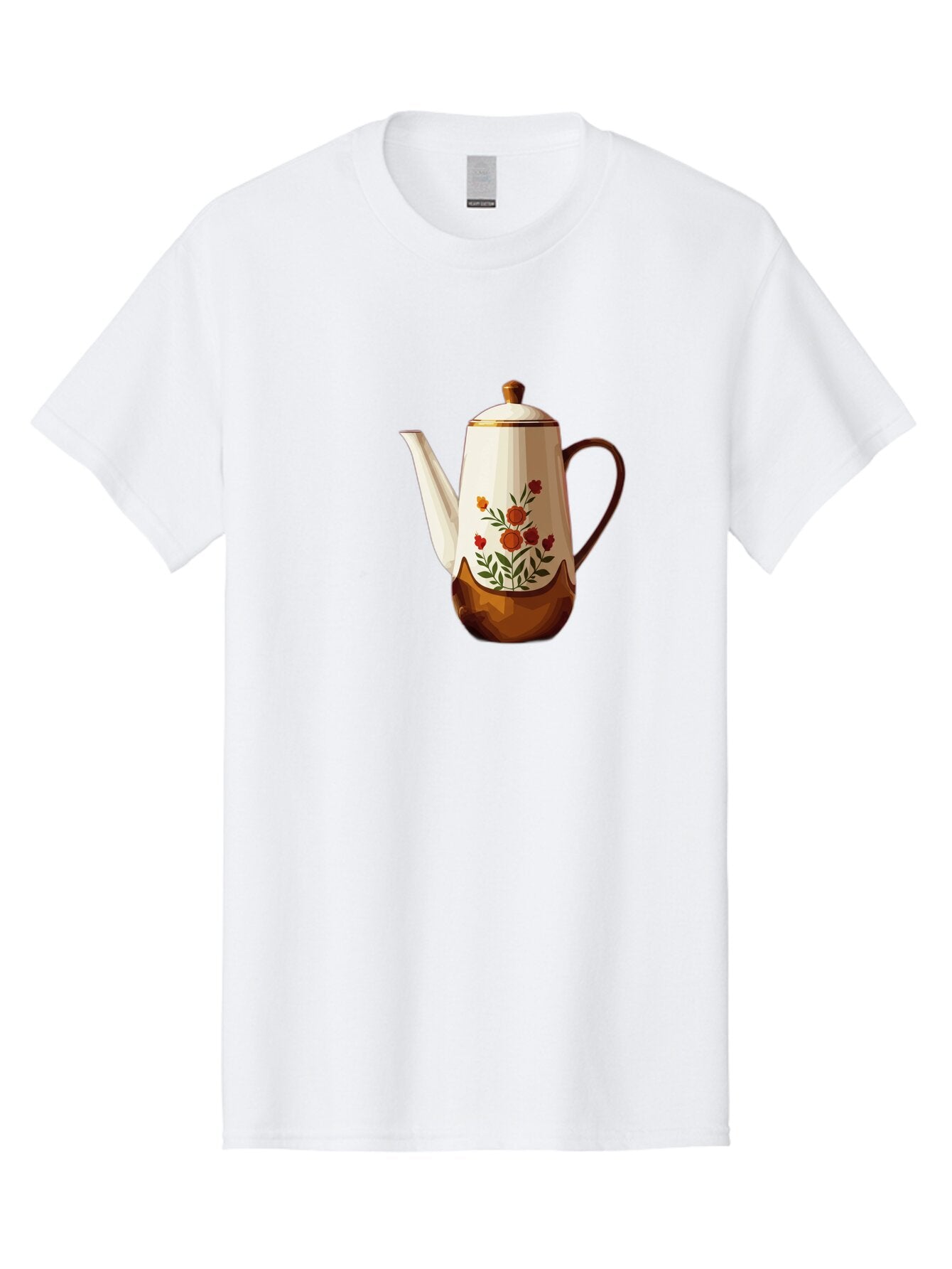 Floral-Coffee-Pot Men'S Graphic Tee, 100% Cotton, Comfortable Casual Summer Wear, Machine Washable, Vintage Camera, Old Camera, Antique Camera, Black Camera, Classic Photography, Photography Equipment, Nostalgic Device, Film Camera, Camera Art Bao428