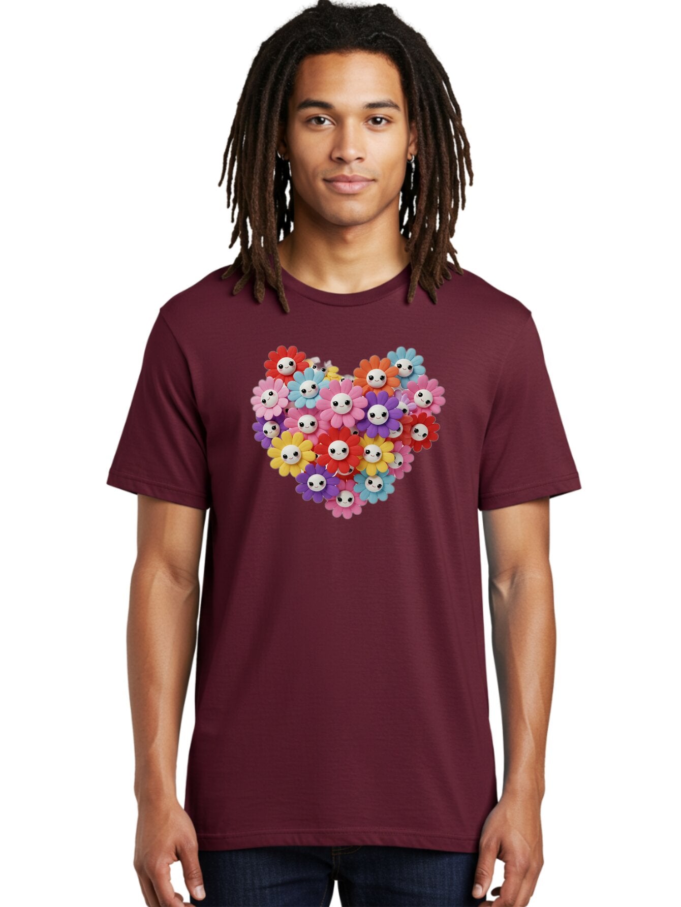Flower-Faces-Heart Men'S Graphic Tee, 100% Cotton, Comfortable Casual Summer Wear, Machine Washable, Vintage Camera, Old Camera, Antique Camera, Black Camera, Classic Photography, Photography Equipment, Nostalgic Device, Film Camera, Bao432 29