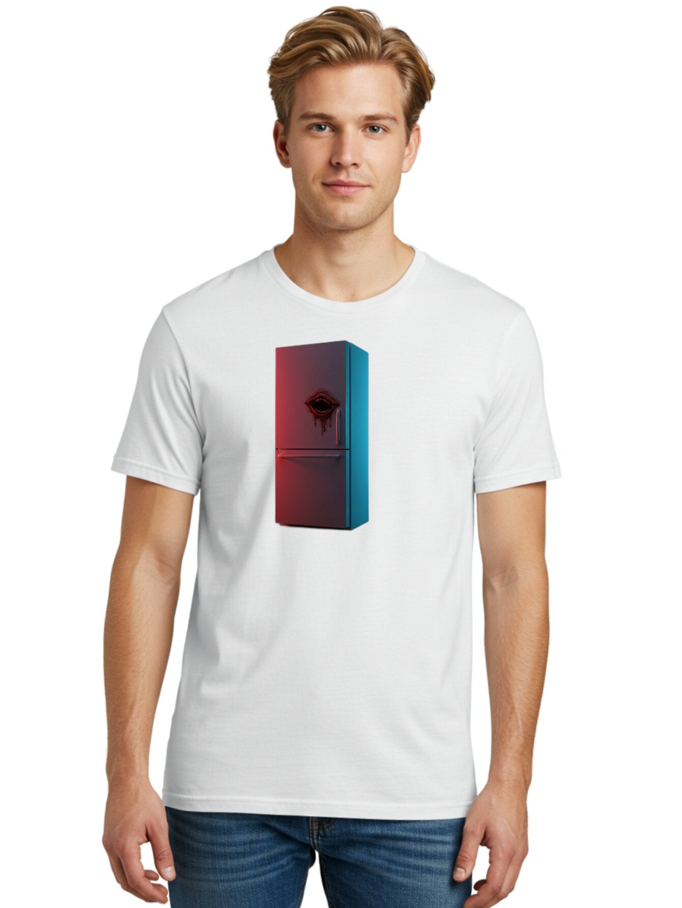Fridge-With-Mouth Men'S Graphic Tee, 100% Cotton, Comfortable Casual Summer Wear, Machine Washable, Vintage Camera, Old Camera, Antique Camera, Black Camera, Classic Photography, Photography Equipment, Nostalgic Device, Film Camera, Camera Art Bao437 21