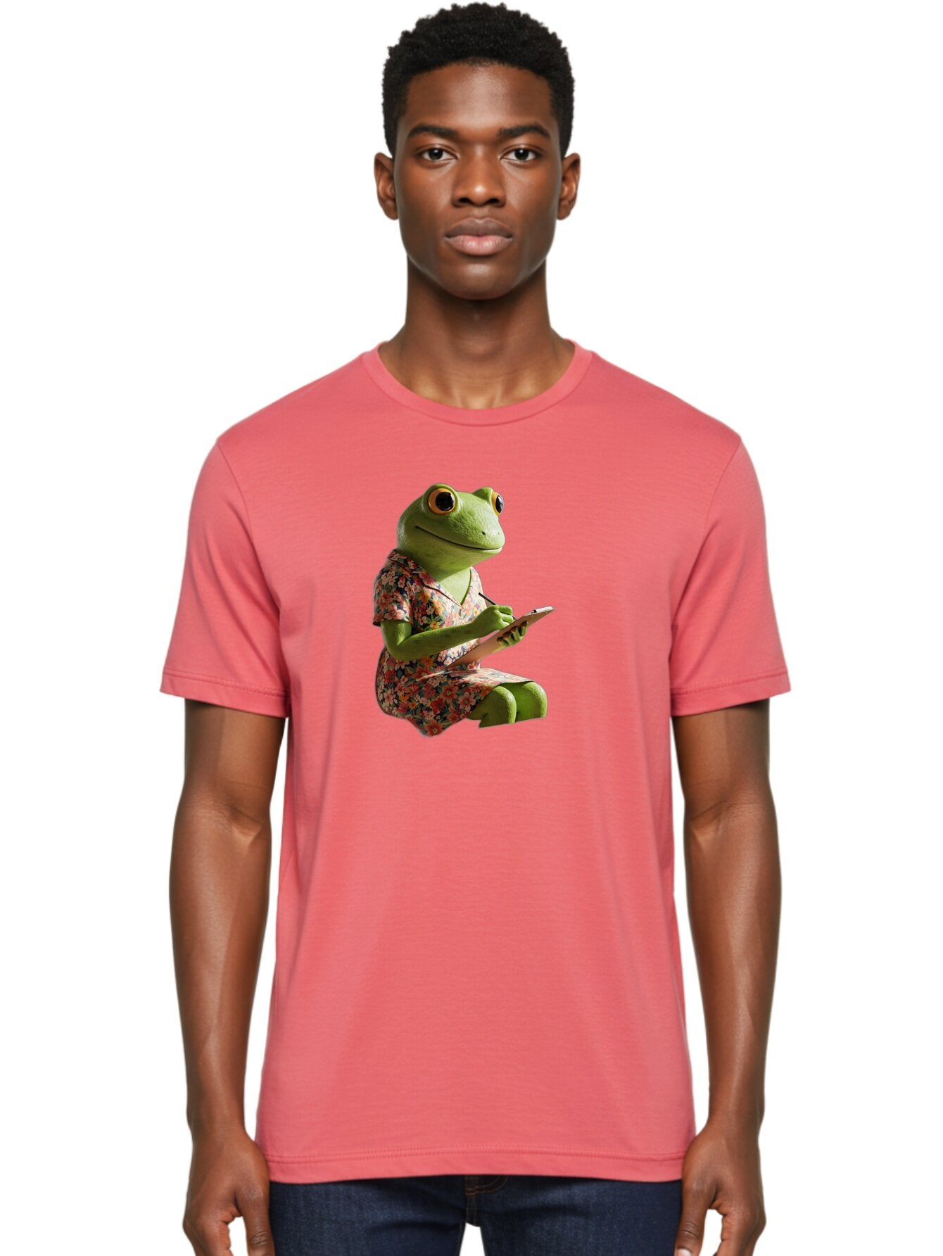 Frog-In-Floral-Dress Men'S Graphic Tee, 100% Cotton, Comfortable Casual Summer Wear, Machine Washable, Vintage Camera, Old Camera, Antique Camera, Black Camera, Classic Photography, Photography Equipment, Nostalgic Device, Film Camera, Bao440 18