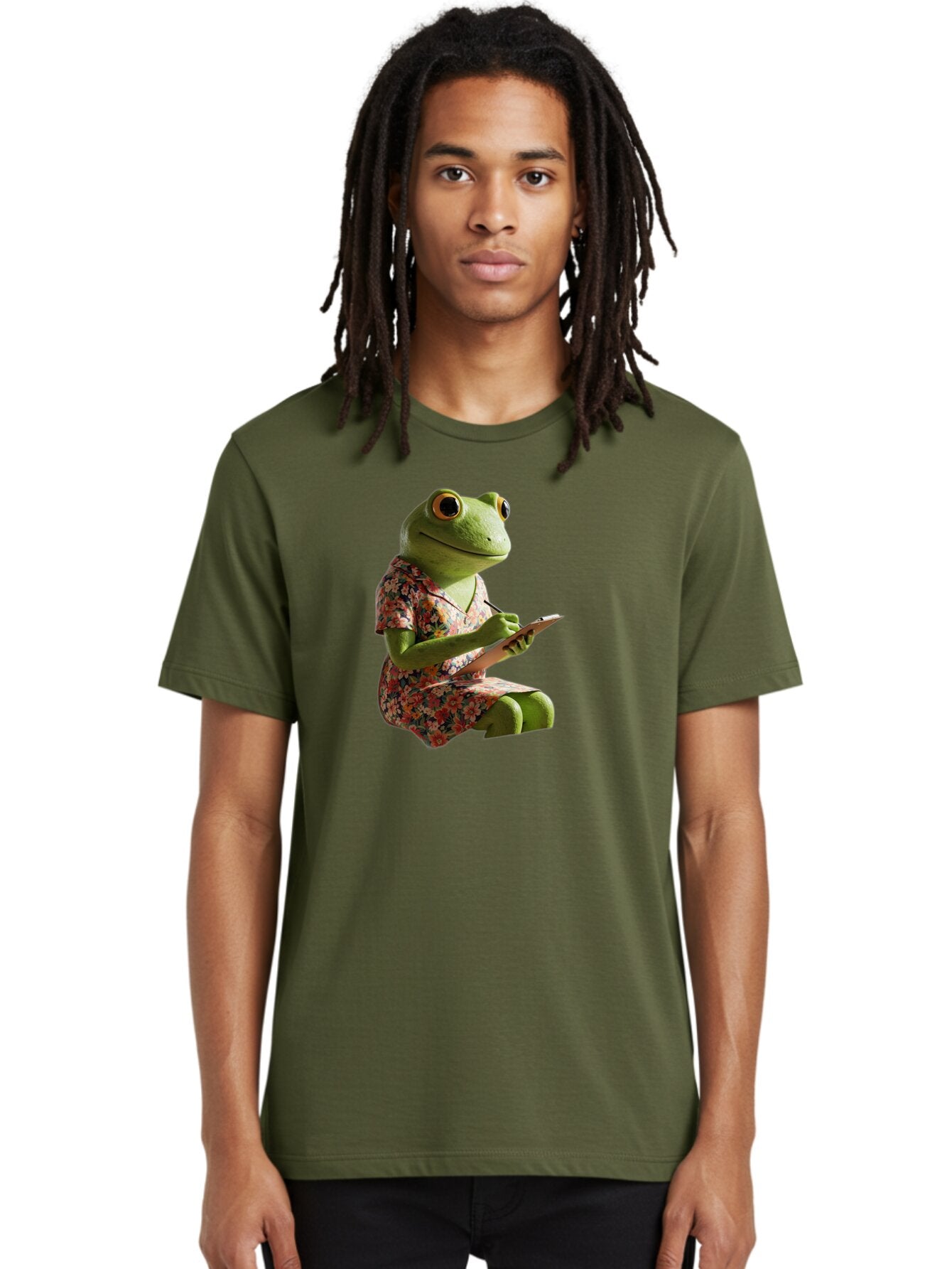 Frog-In-Floral-Dress Men'S Graphic Tee, 100% Cotton, Comfortable Casual Summer Wear, Machine Washable, Vintage Camera, Old Camera, Antique Camera, Black Camera, Classic Photography, Photography Equipment, Nostalgic Device, Film Camera, Bao440 16