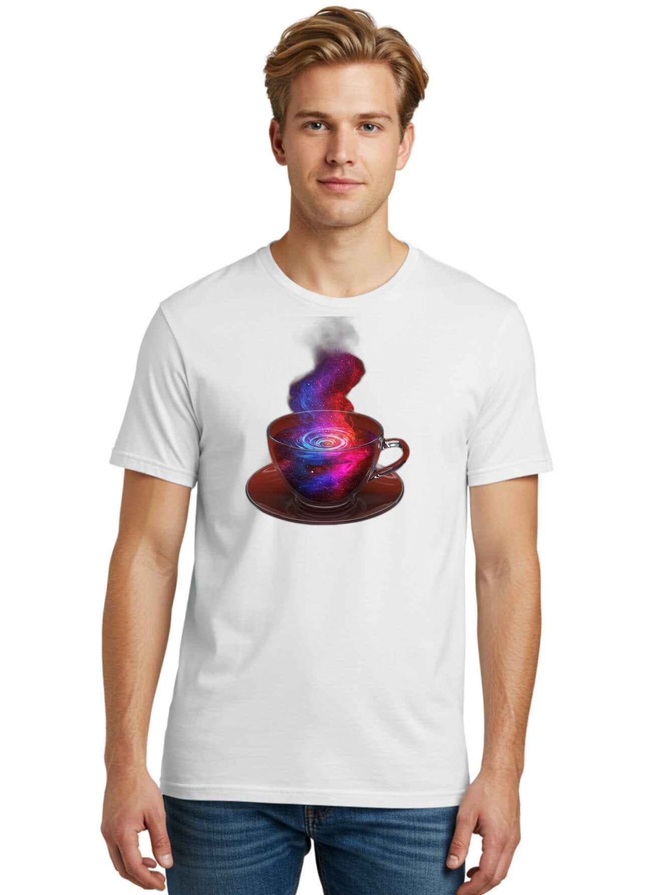 Galaxy-Tea-Cup Men'S Graphic Tee, 100% Cotton, Comfortable Casual Summer Wear, Machine Washable, Vintage Camera, Old Camera, Antique Camera, Black Camera, Classic Photography, Photography Equipment, Nostalgic Device, Film Camera, Camera Art Bao449 24