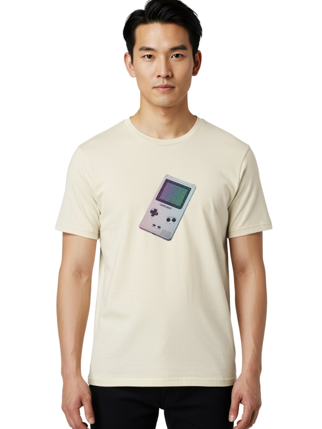 Game-Boy-1 Men'S Graphic Tee, 100% Cotton, Comfortable Casual Summer Wear, Machine Washable, Vintage Camera, Old Camera, Antique Camera, Black Camera, Classic Photography, Photography Equipment, Nostalgic Device, Film Camera, Camera Art Bao453 30