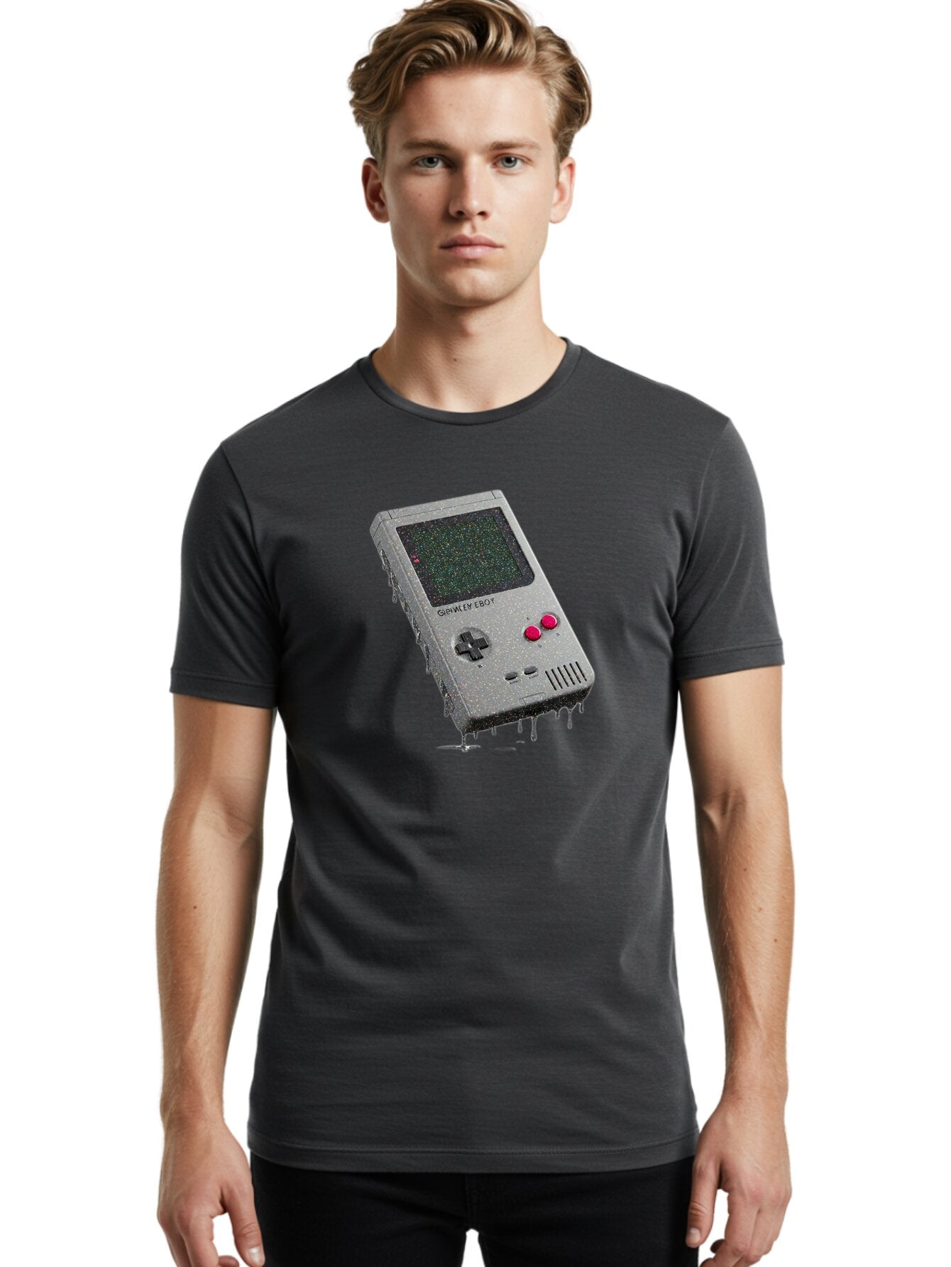 Game-Boy-2 Men'S Graphic Tee, 100% Cotton, Comfortable Casual Summer Wear, Machine Washable, Vintage Camera, Old Camera, Antique Camera, Black Camera, Classic Photography, Photography Equipment, Nostalgic Device, Film Camera, Camera Art Bao454 29