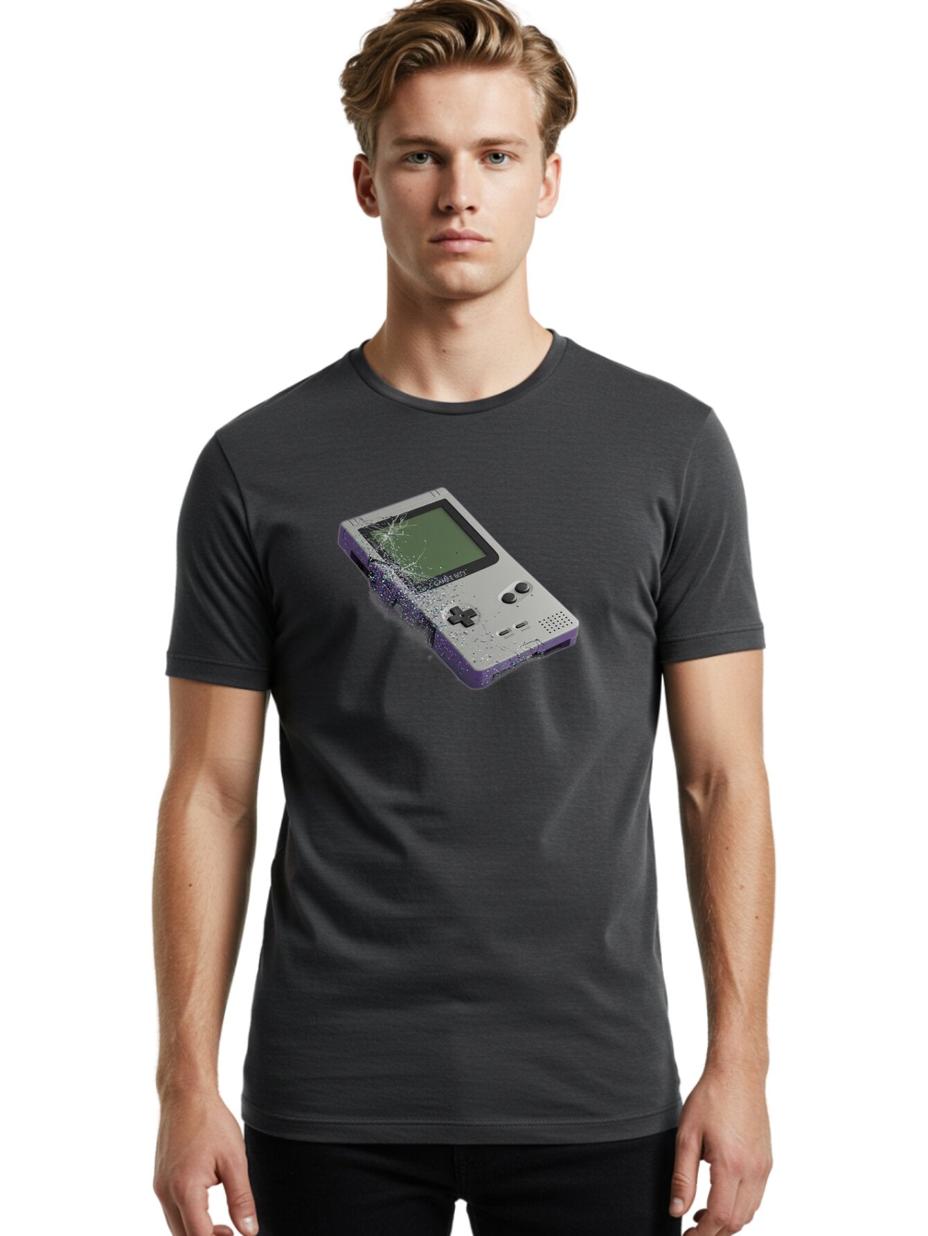 Game-Boy-3 Men'S Graphic Tee, 100% Cotton, Comfortable Casual Summer Wear, Machine Washable, Vintage Camera, Old Camera, Antique Camera, Black Camera, Classic Photography, Photography Equipment, Nostalgic Device, Film Camera, Camera Art Bao455 18
