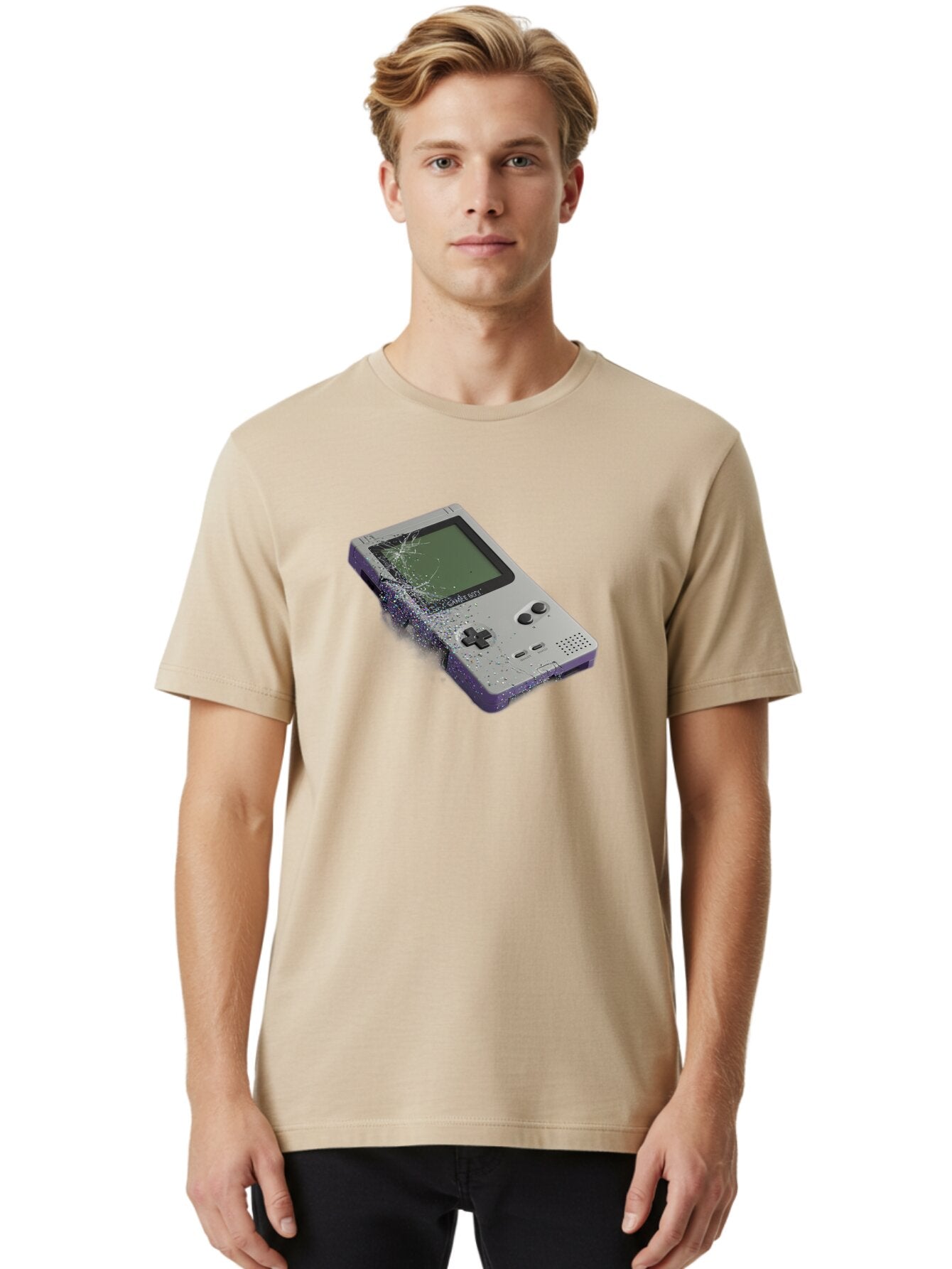 Game-Boy-3 Men'S Graphic Tee, 100% Cotton, Comfortable Casual Summer Wear, Machine Washable, Vintage Camera, Old Camera, Antique Camera, Black Camera, Classic Photography, Photography Equipment, Nostalgic Device, Film Camera, Camera Art Bao455 19