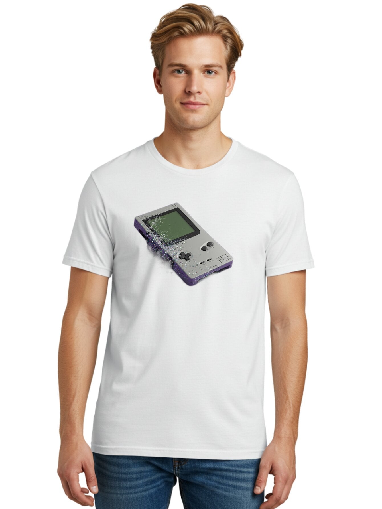 Game-Boy-3 Men'S Graphic Tee, 100% Cotton, Comfortable Casual Summer Wear, Machine Washable, Vintage Camera, Old Camera, Antique Camera, Black Camera, Classic Photography, Photography Equipment, Nostalgic Device, Film Camera, Camera Art Bao455 17