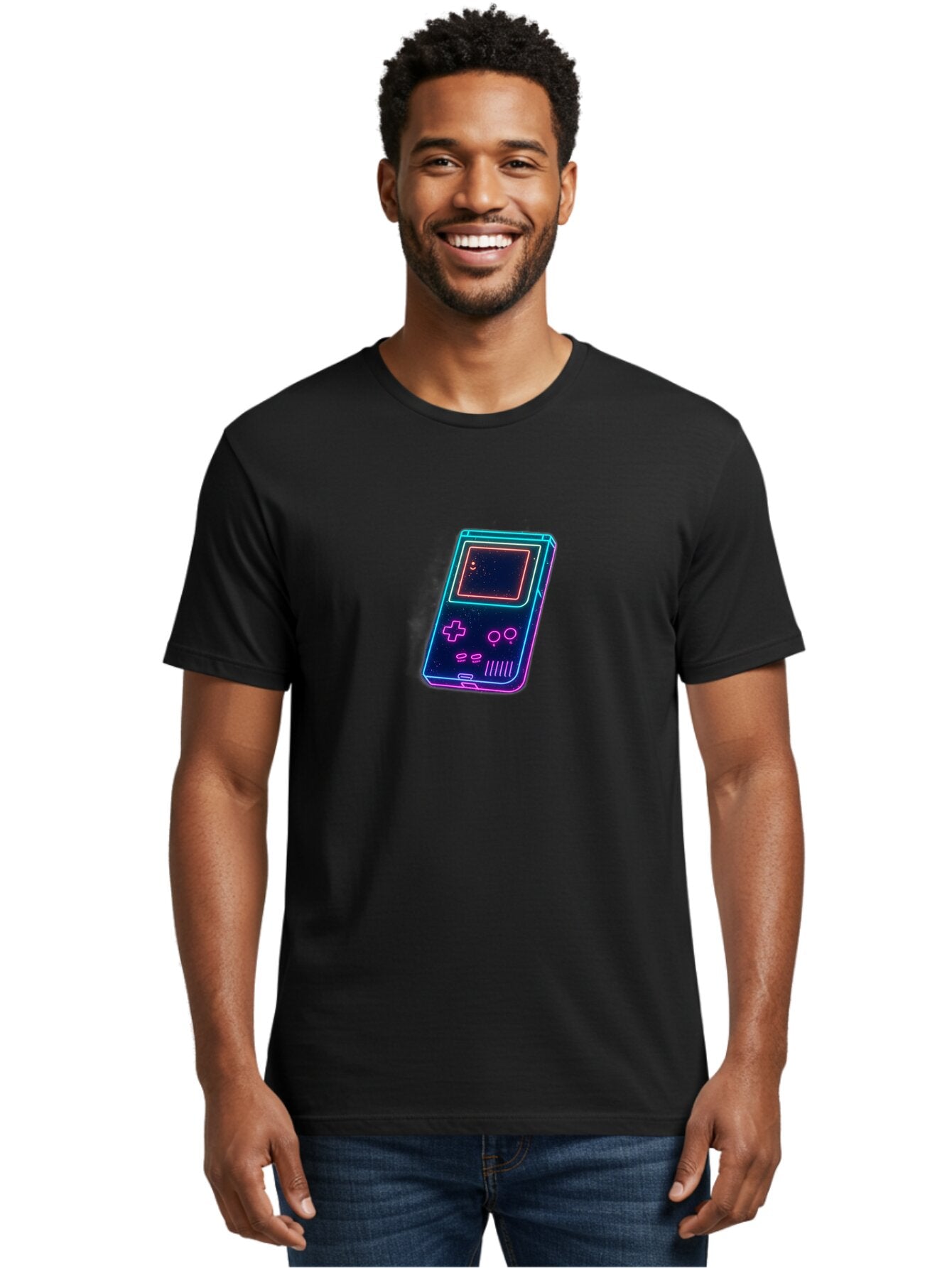 Game-Boy-4 Men'S Graphic Tee, 100% Cotton, Comfortable Casual Summer Wear, Machine Washable, Vintage Camera, Old Camera, Antique Camera, Black Camera, Classic Photography, Photography Equipment, Nostalgic Device, Film Camera, Camera Art Bao456 24