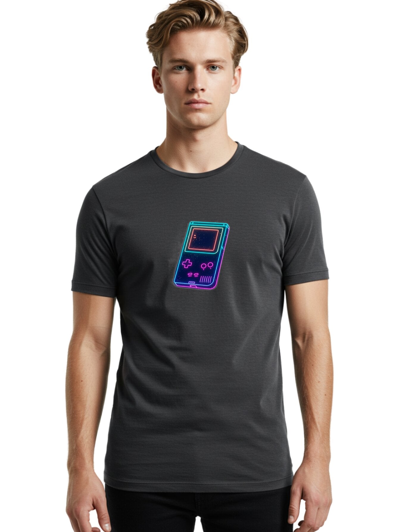 Game-Boy-4 Men'S Graphic Tee, 100% Cotton, Comfortable Casual Summer Wear, Machine Washable, Vintage Camera, Old Camera, Antique Camera, Black Camera, Classic Photography, Photography Equipment, Nostalgic Device, Film Camera, Camera Art Bao456 26