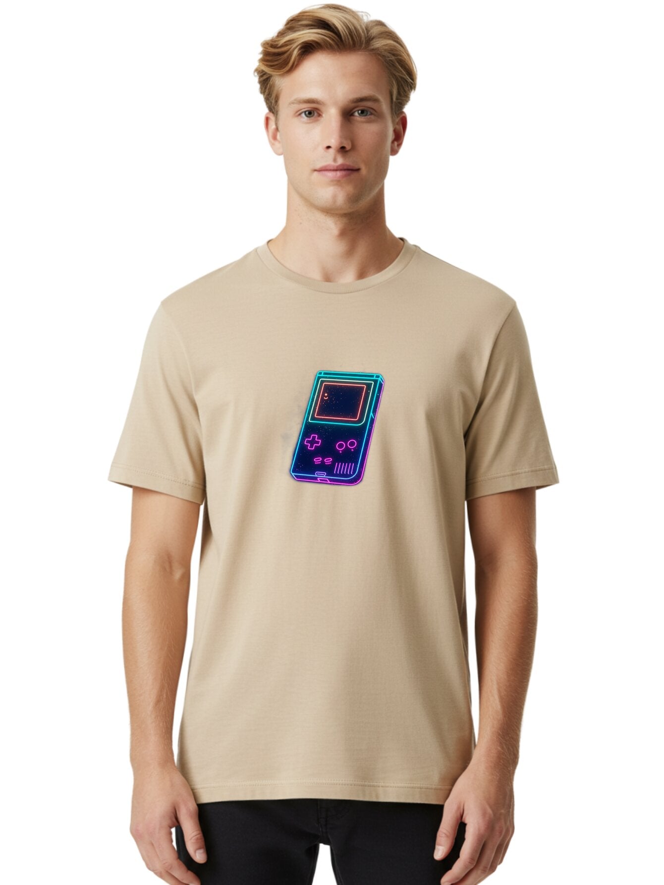 Game-Boy-4 Men'S Graphic Tee, 100% Cotton, Comfortable Casual Summer Wear, Machine Washable, Vintage Camera, Old Camera, Antique Camera, Black Camera, Classic Photography, Photography Equipment, Nostalgic Device, Film Camera, Camera Art Bao456 23