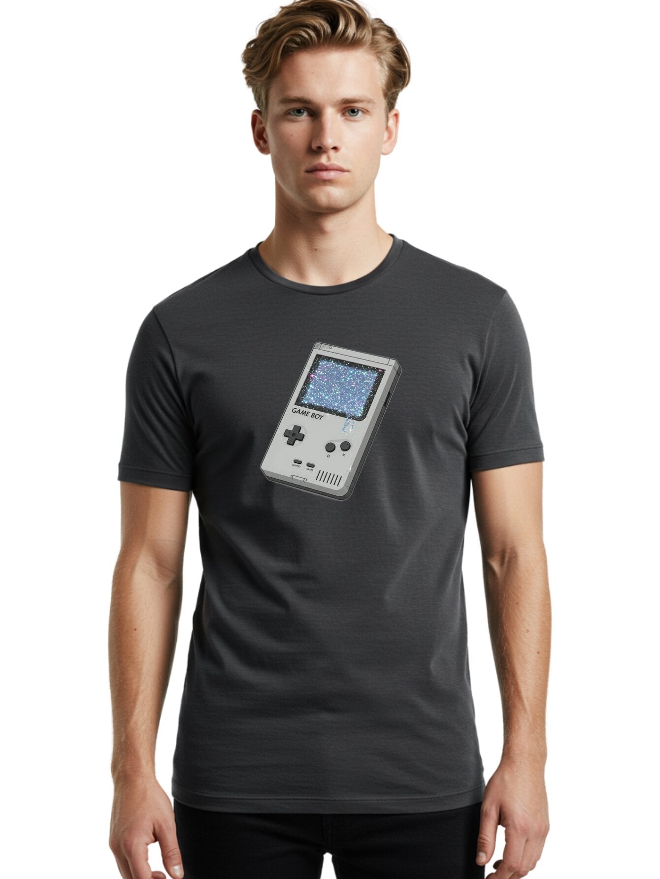 Game-Boy Men'S Graphic Tee, 100% Cotton, Comfortable Casual Summer Wear, Machine Washable, Vintage Camera, Old Camera, Antique Camera, Black Camera, Classic Photography, Photography Equipment, Nostalgic Device, Film Camera, Camera Art Bao458 26