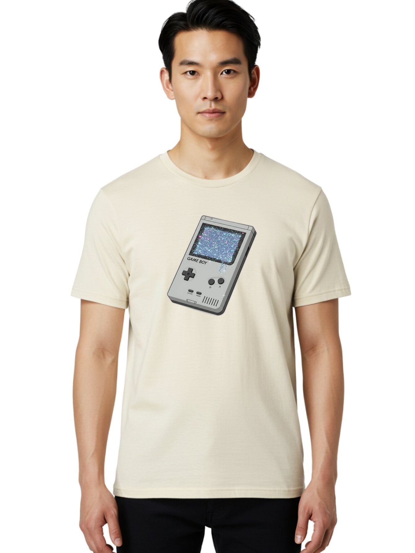 Game-Boy Men'S Graphic Tee, 100% Cotton, Comfortable Casual Summer Wear, Machine Washable, Vintage Camera, Old Camera, Antique Camera, Black Camera, Classic Photography, Photography Equipment, Nostalgic Device, Film Camera, Camera Art Bao458 25