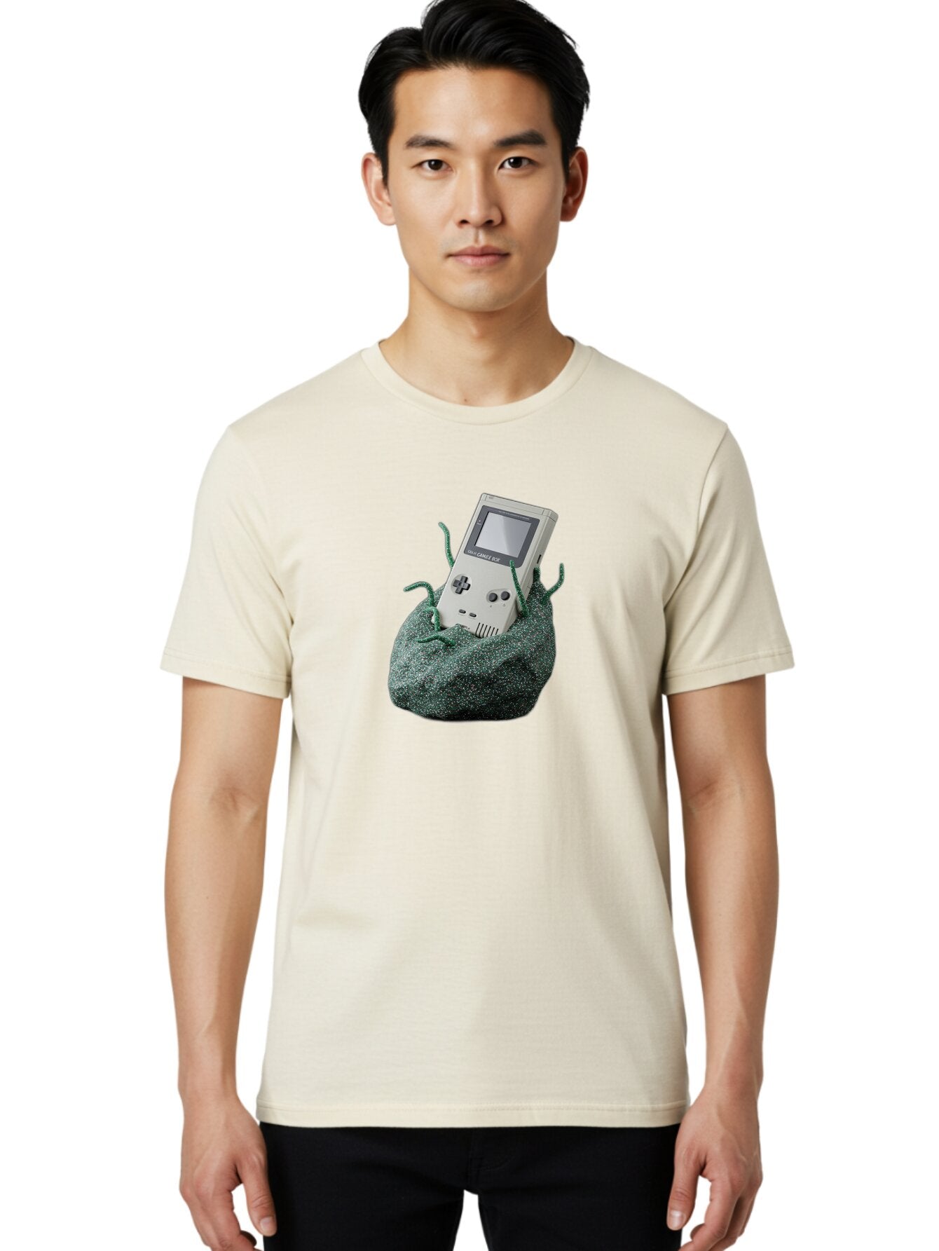 Gameboy-1 Men'S Graphic Tee, 100% Cotton, Comfortable Casual Summer Wear, Machine Washable, Vintage Camera, Old Camera, Antique Camera, Black Camera, Classic Photography, Photography Equipment, Nostalgic Device, Film Camera, Camera Art Bao459 23
