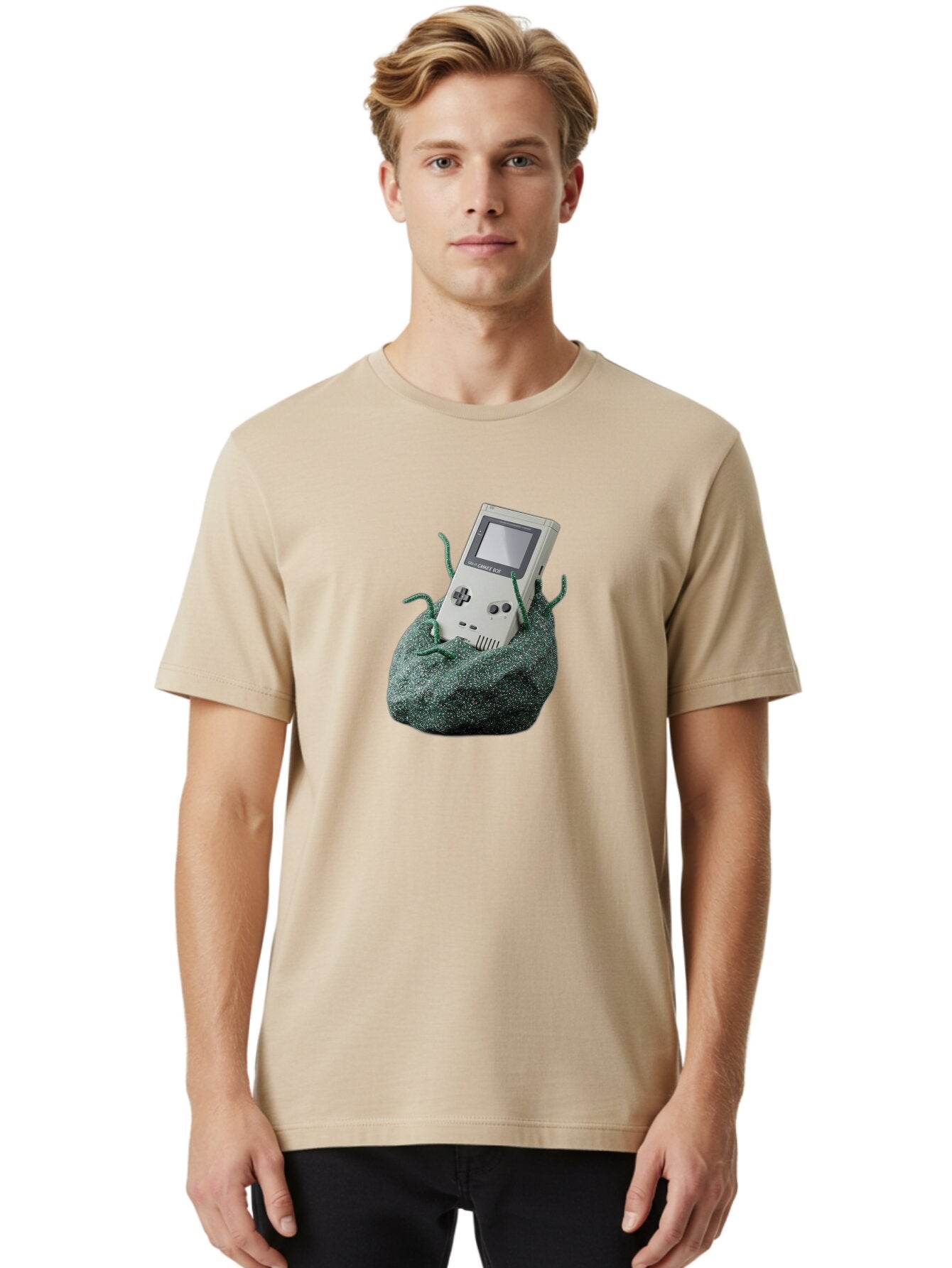 Gameboy-1 Men'S Graphic Tee, 100% Cotton, Comfortable Casual Summer Wear, Machine Washable, Vintage Camera, Old Camera, Antique Camera, Black Camera, Classic Photography, Photography Equipment, Nostalgic Device, Film Camera, Camera Art Bao459 21