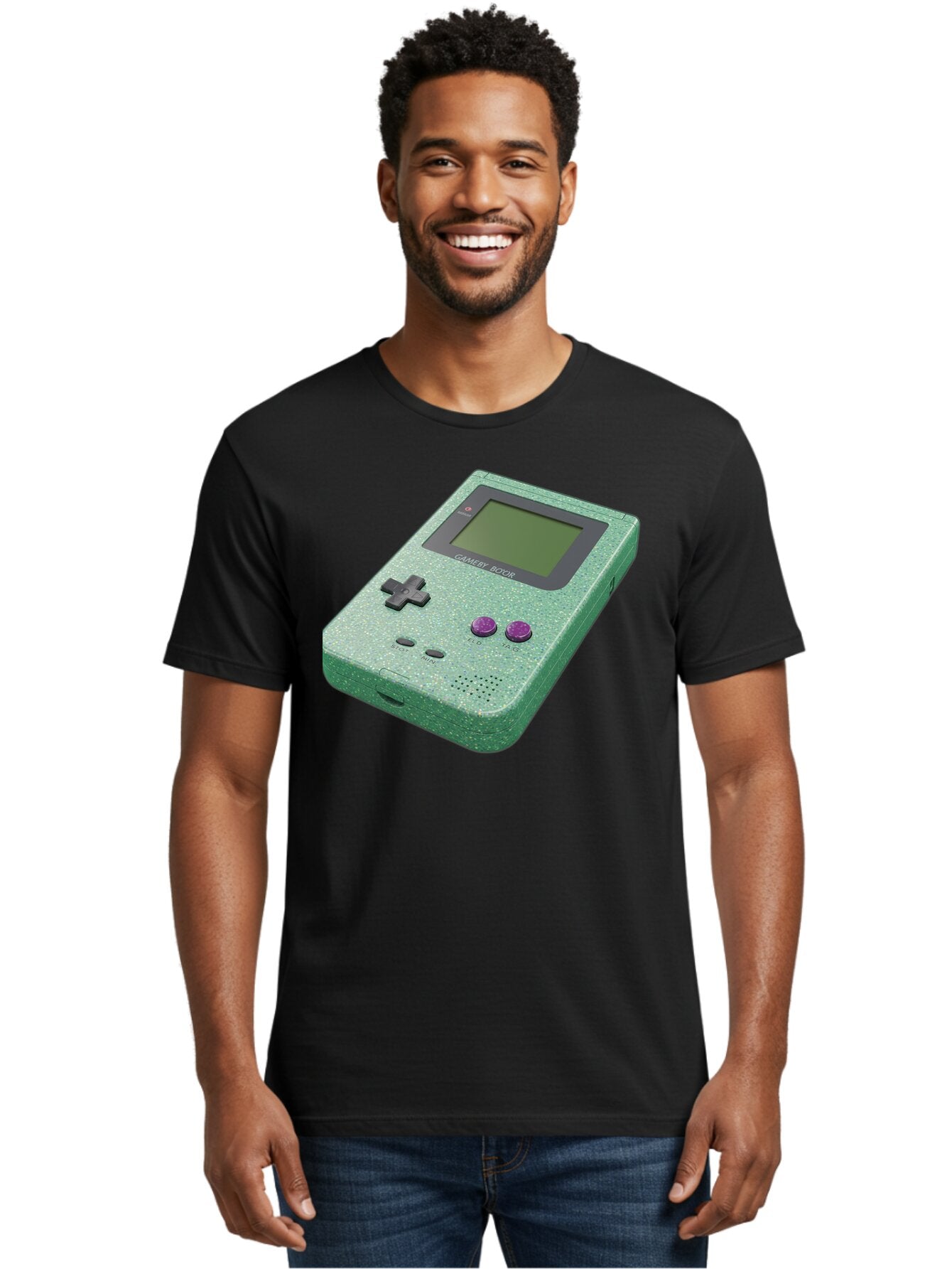 Gameboy-Boy Men'S Graphic Tee, 100% Cotton, Comfortable Casual Summer Wear, Machine Washable, Vintage Camera, Old Camera, Antique Camera, Black Camera, Classic Photography, Photography Equipment, Nostalgic Device, Film Camera, Camera Art Bao460 27