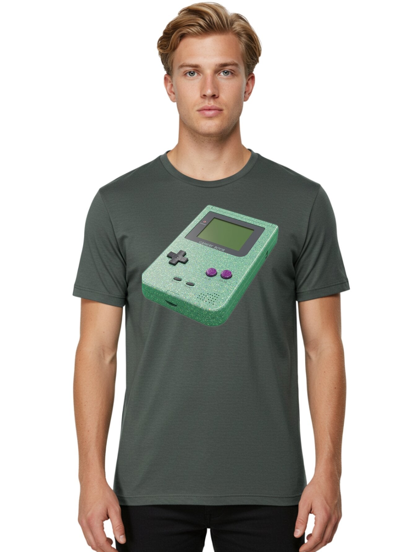 Gameboy-Boy Men'S Graphic Tee, 100% Cotton, Comfortable Casual Summer Wear, Machine Washable, Vintage Camera, Old Camera, Antique Camera, Black Camera, Classic Photography, Photography Equipment, Nostalgic Device, Film Camera, Camera Art Bao460 18